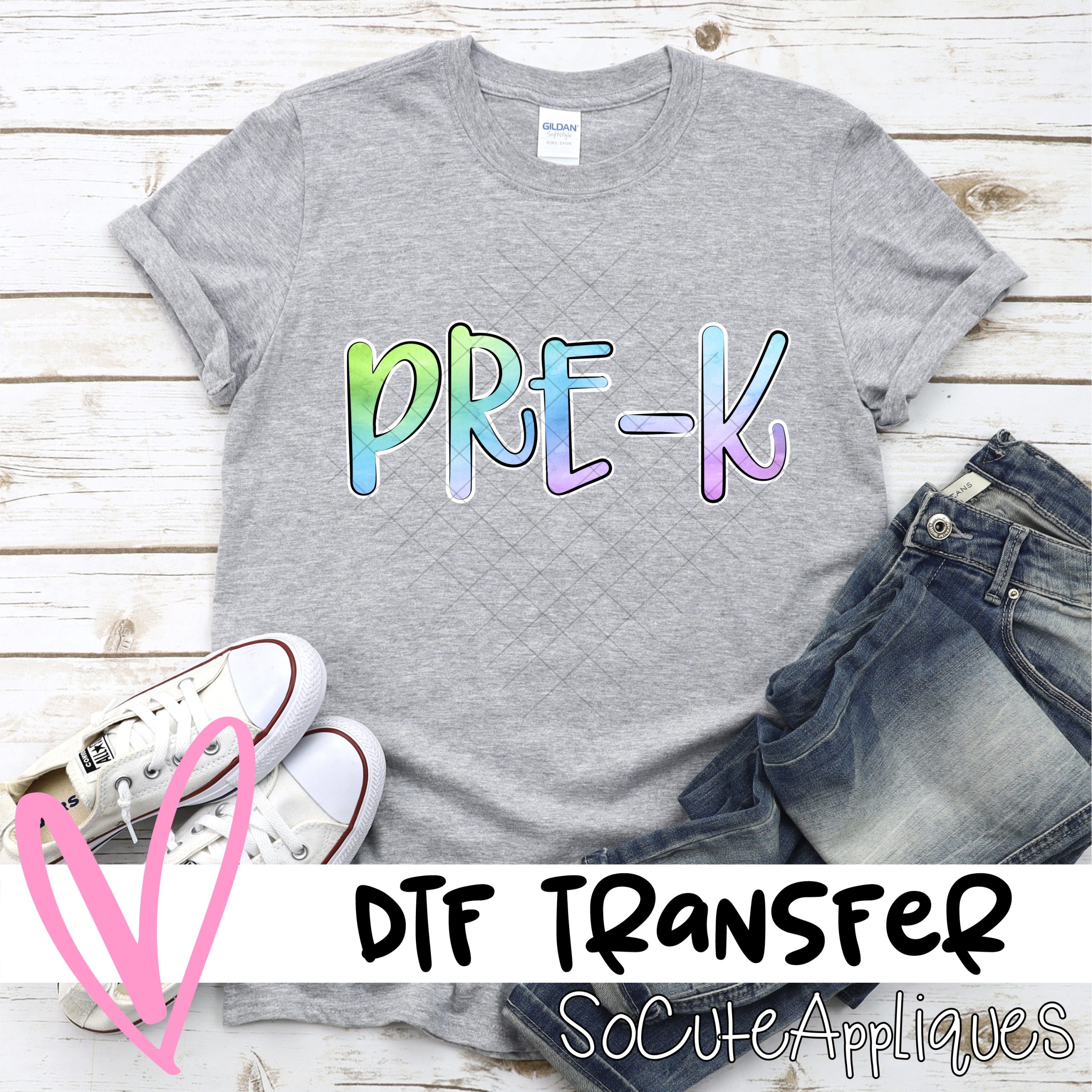 Pre-K watercolor *DTF* Transfer