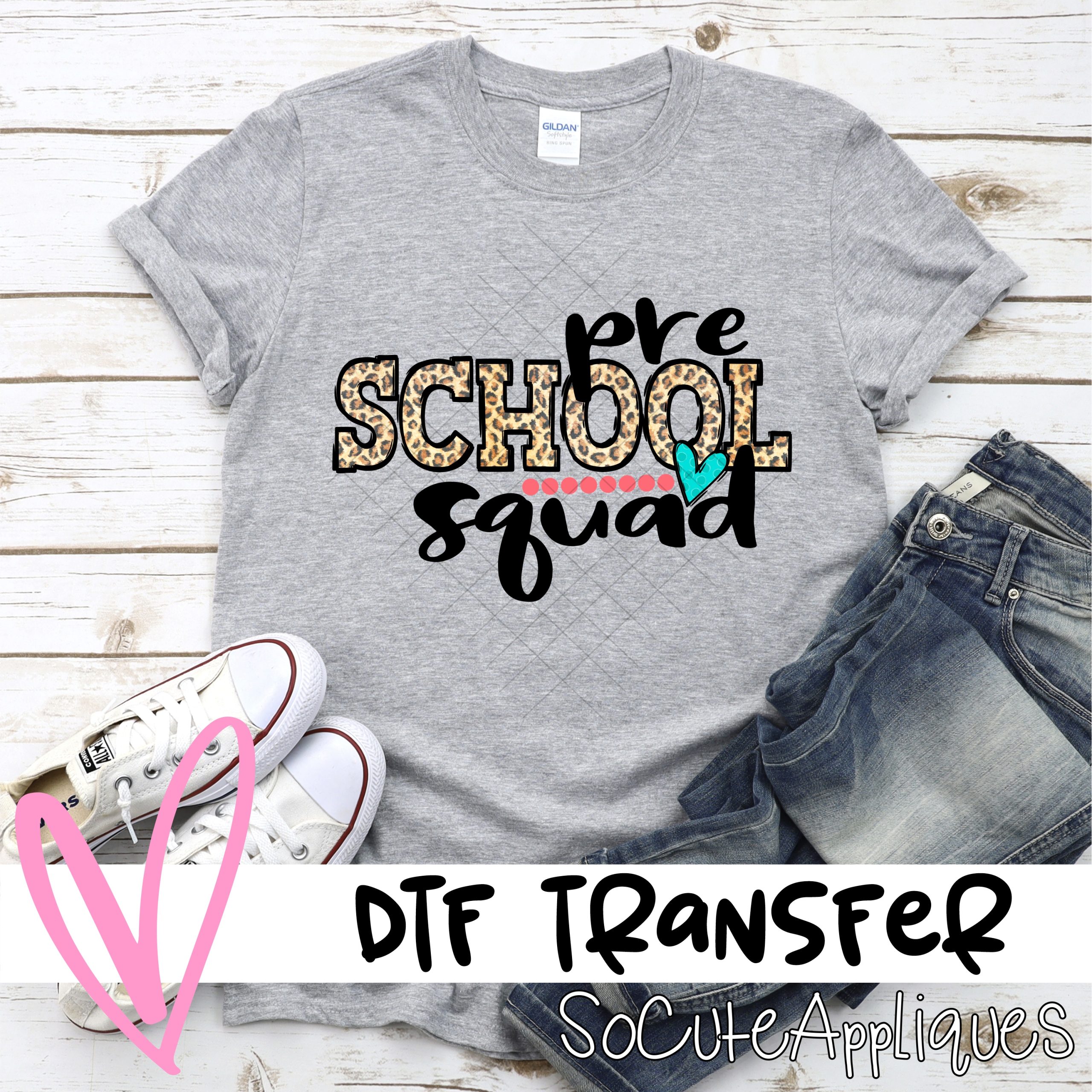 Preschool squad leopard *DTF* Transfer
