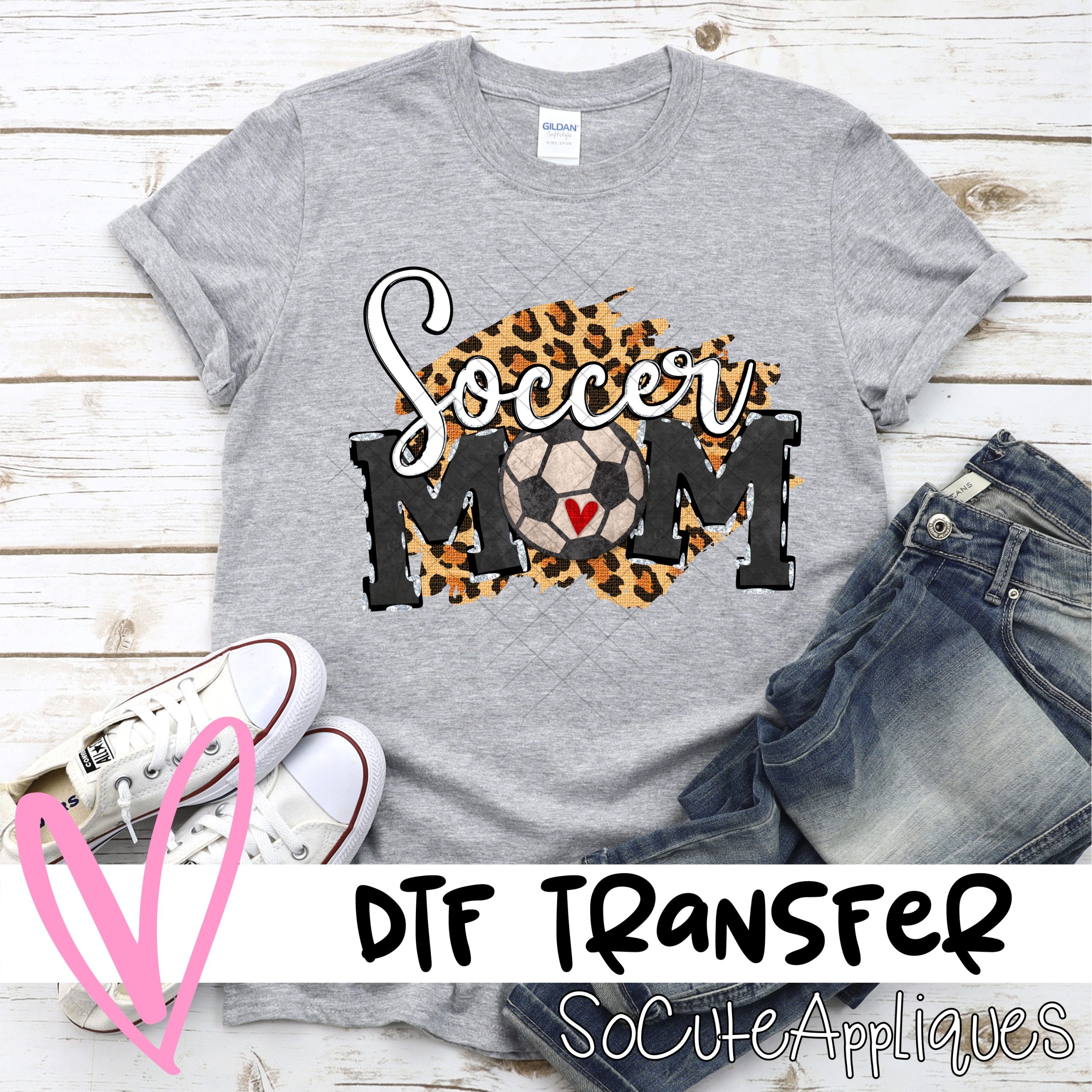 Soccer mom on leopard *DTF* Transfer