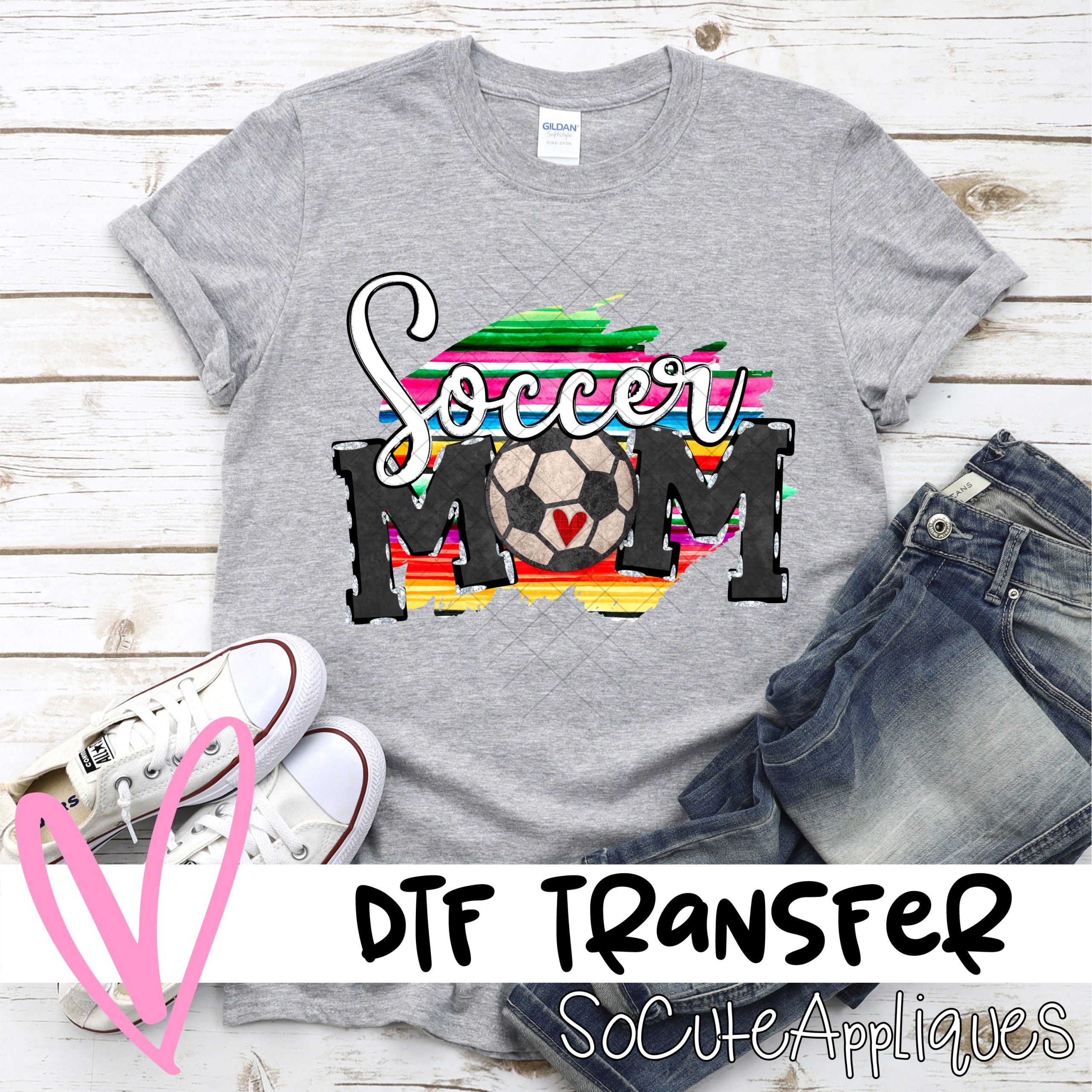 Soccer mom on serape *DTF* Transfer