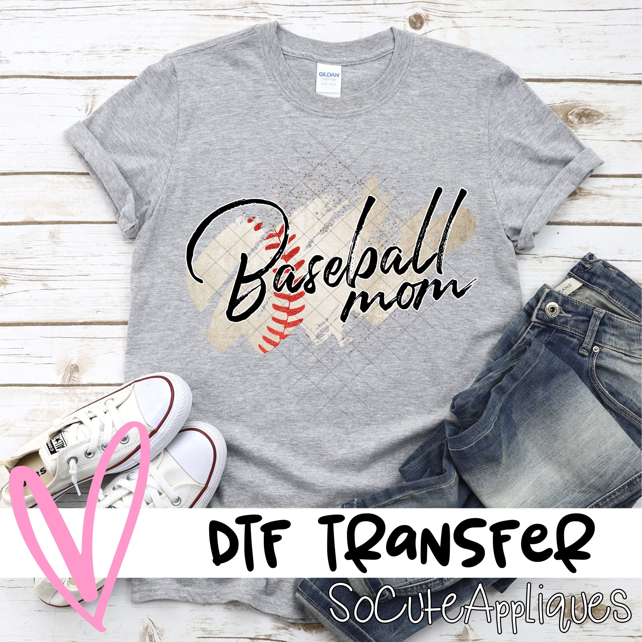 Baseball mom BASEBALL swatch  *DTF* Transfer
