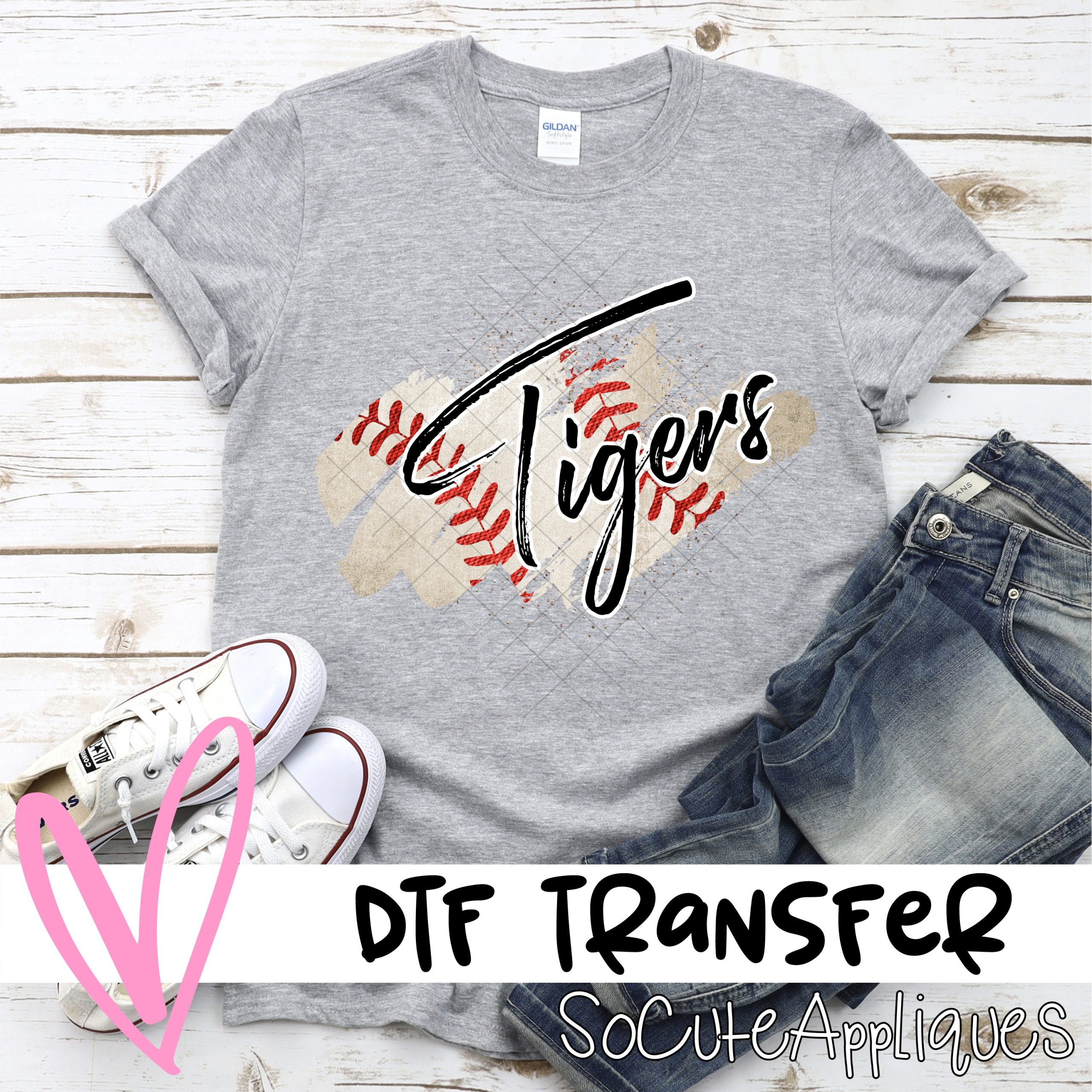 Tigers BASEBALL swatch  *DTF* Transfer