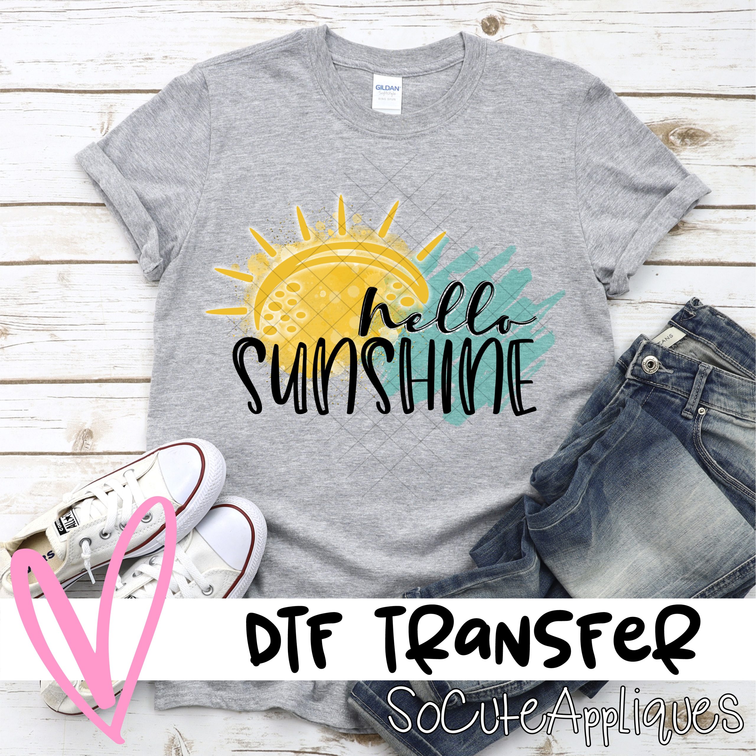 Hello sunshine blue sky  *DTF* Transfer