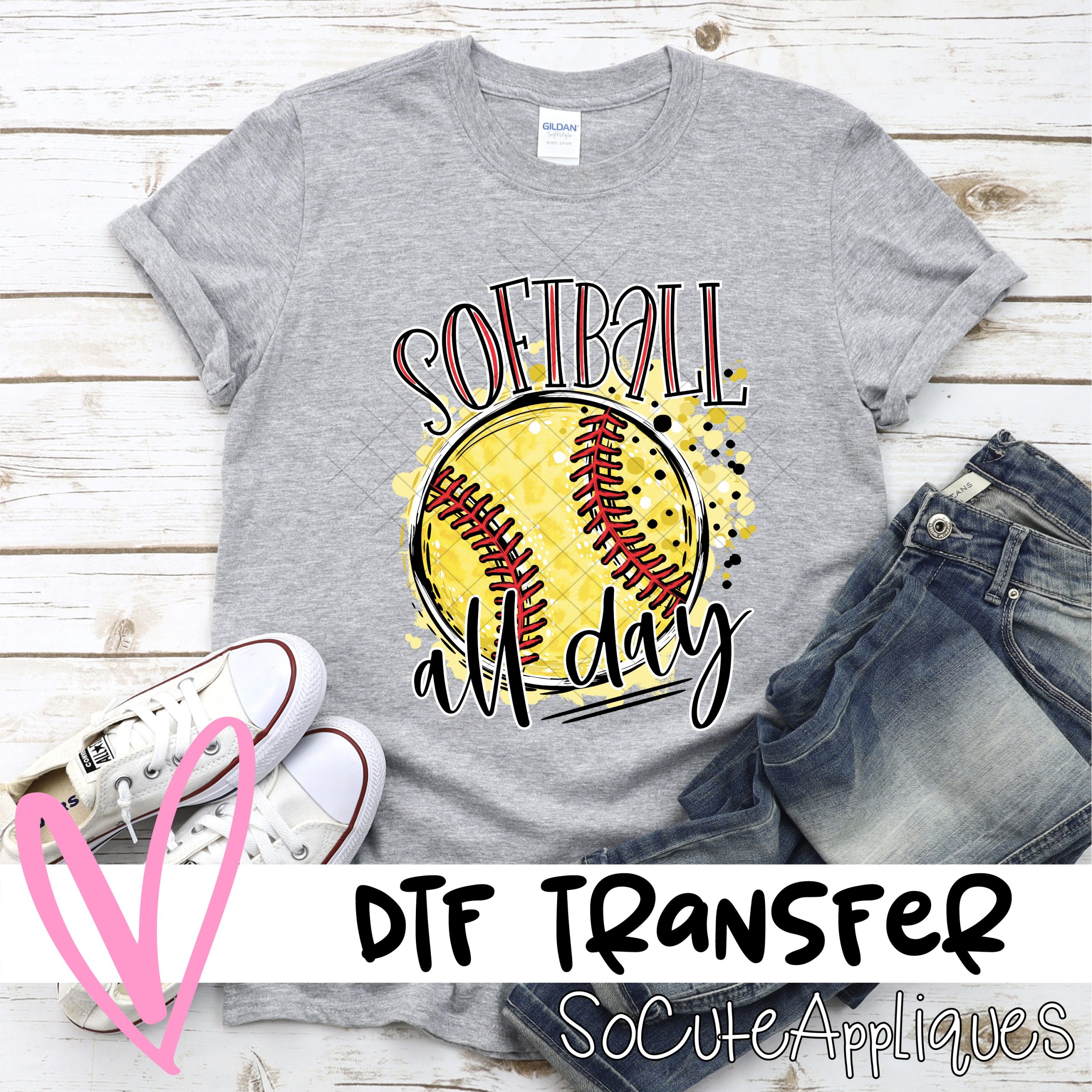 Softball all day *DTF* Transfer