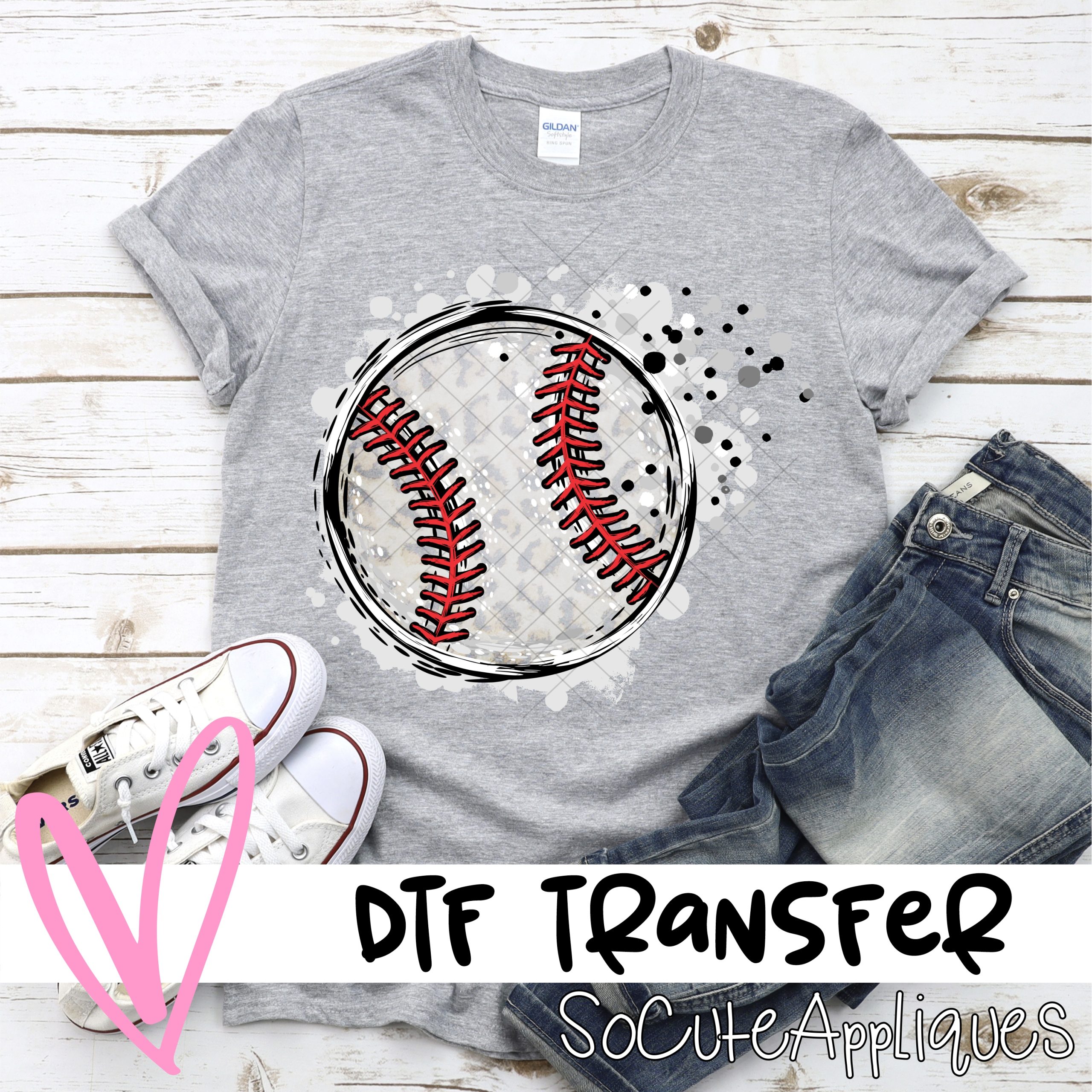 Messy baseball *DTF* Transfer