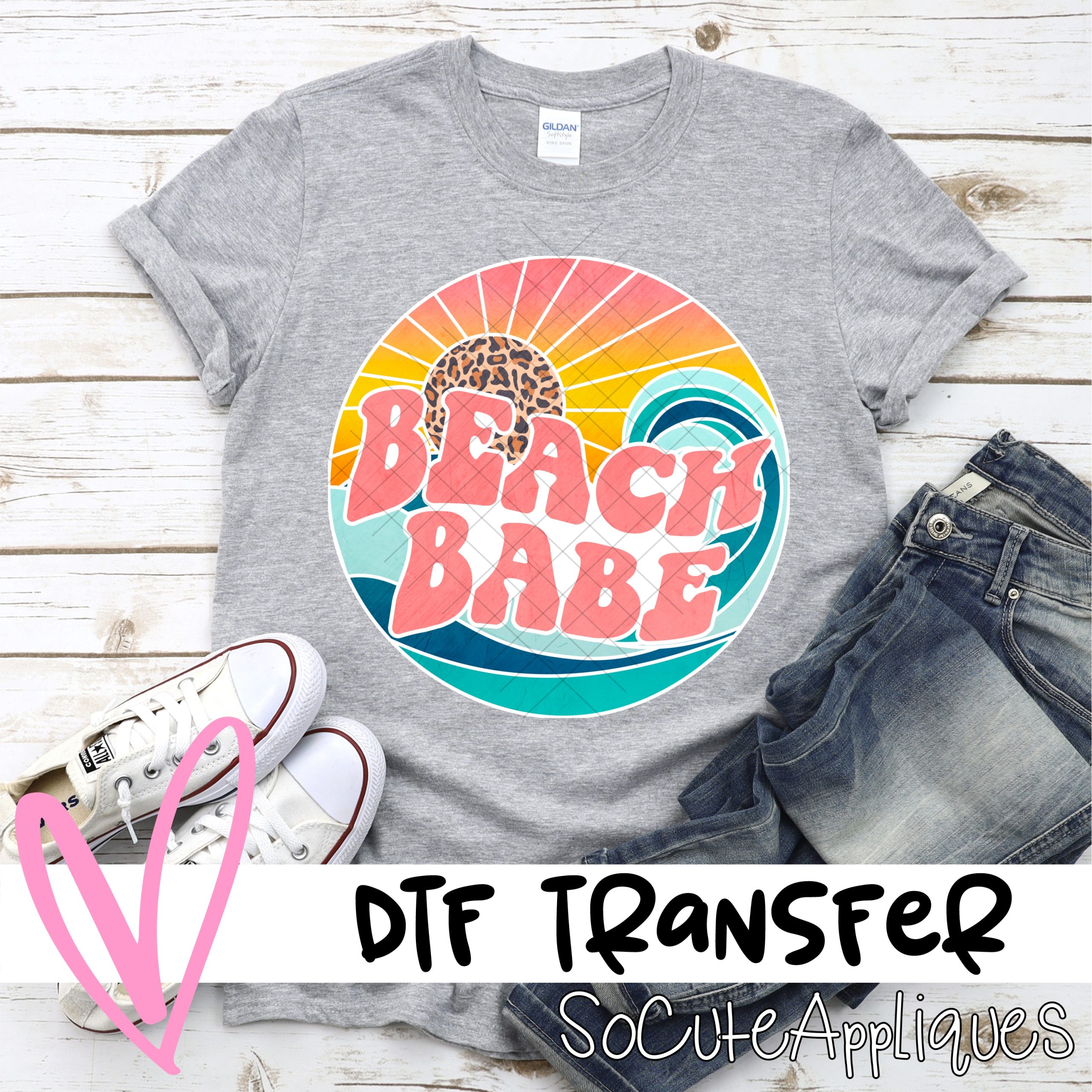 Beach babe CIRCLE *DTF* Transfer