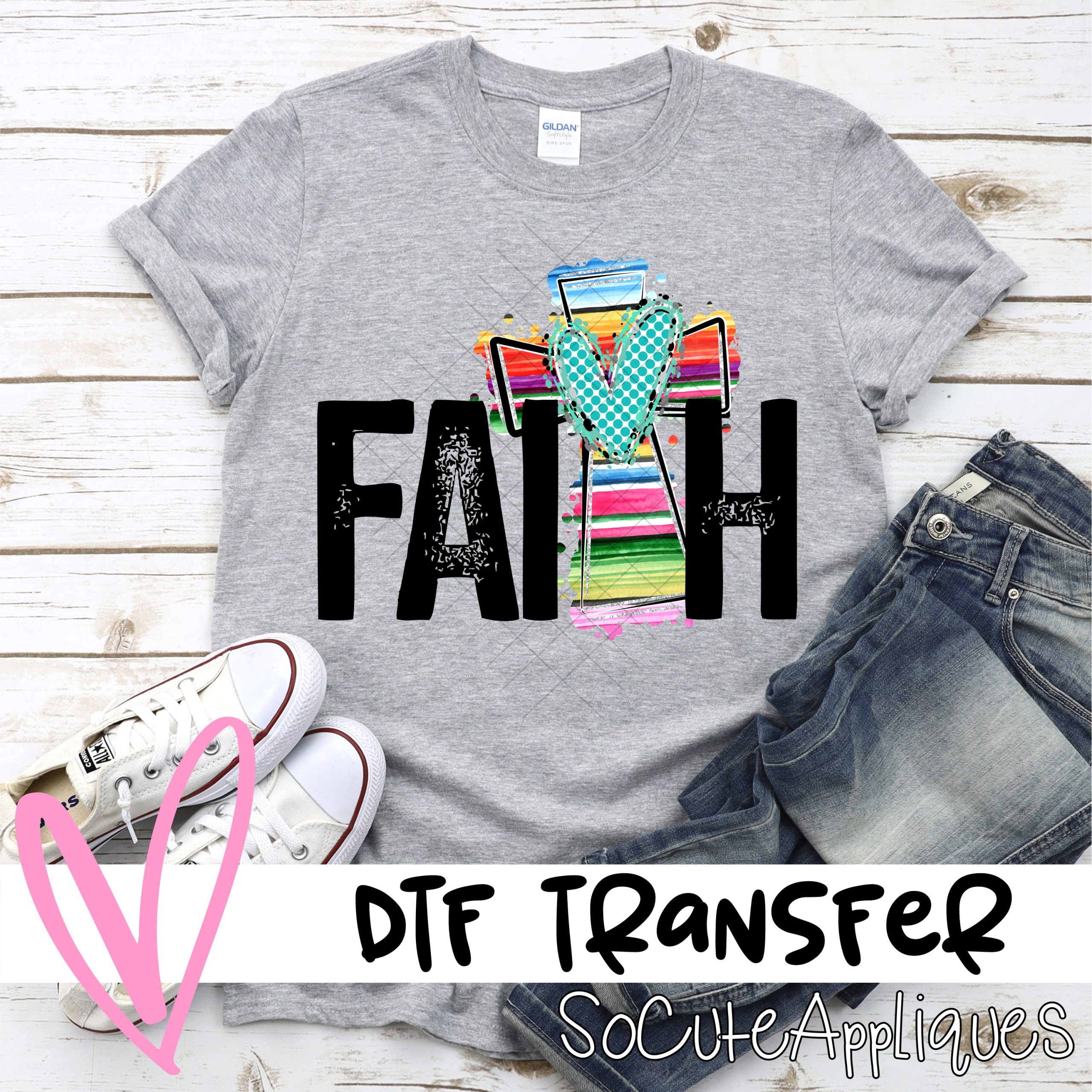 Faith serape crosss  *DTF* Transfer