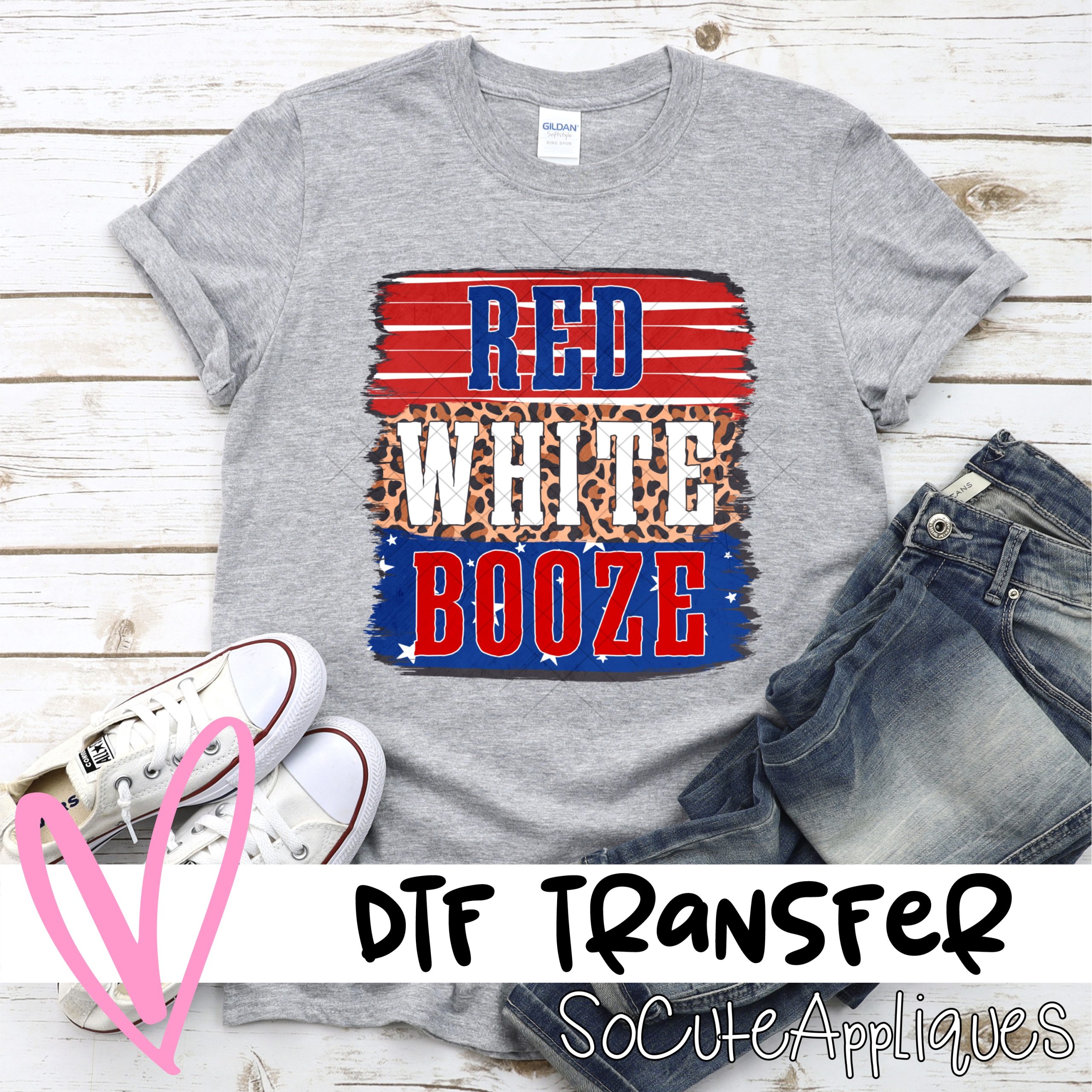 Red white and booze *DTF* Transfer