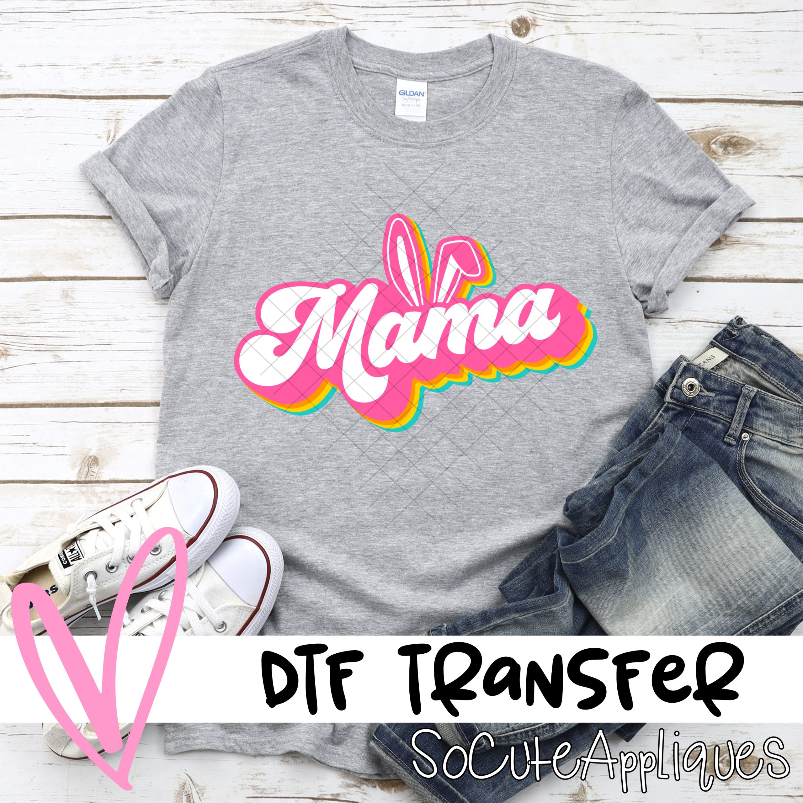 Mama easter bunny ears *DTF* Transfer