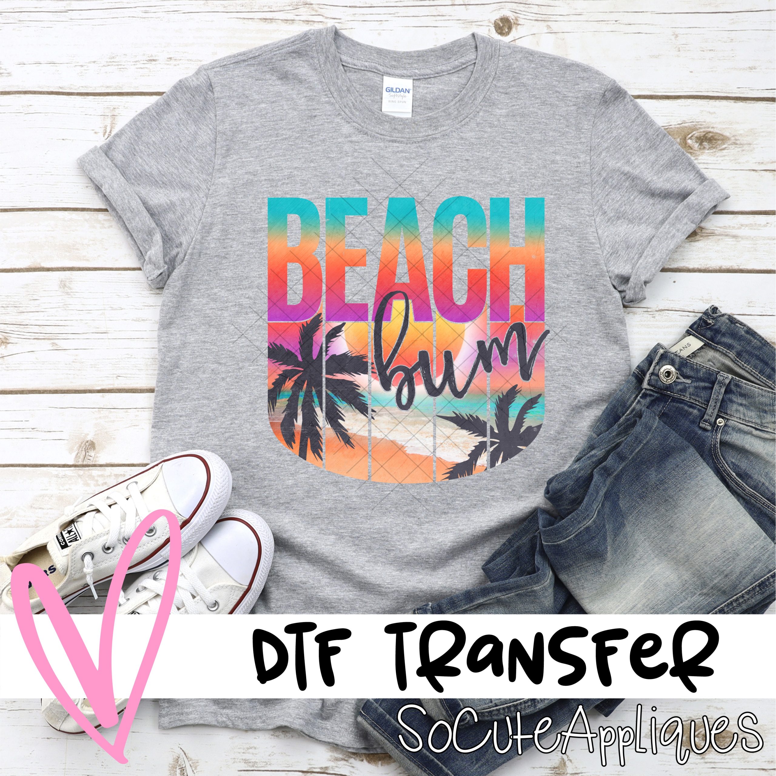 Beach Bum BRIGHT *DTF* Transfer