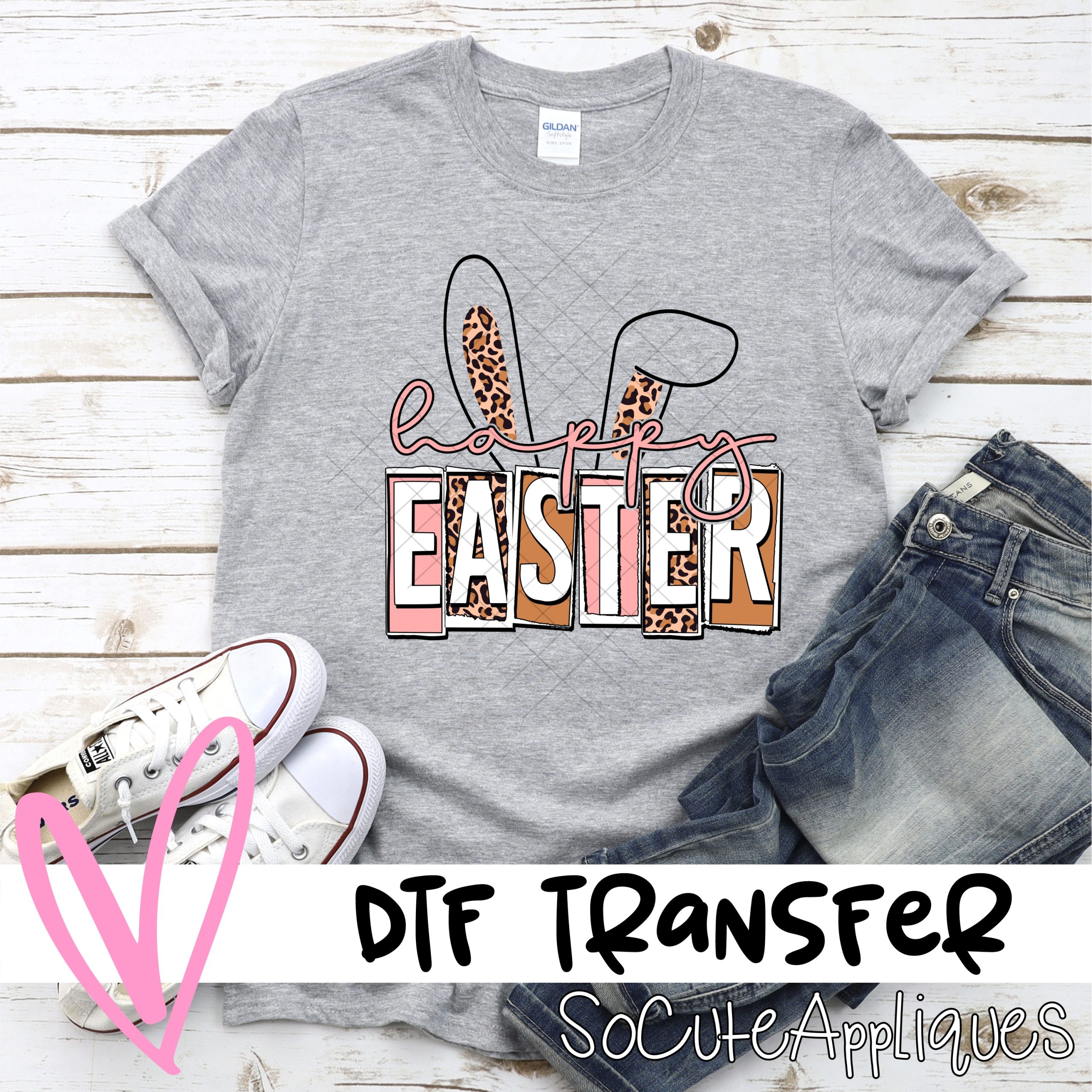Happy Easter LEOPARD *DTF* Transfer