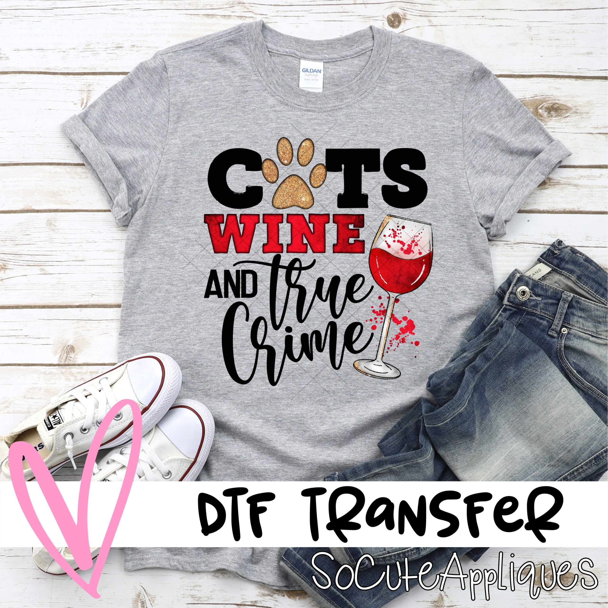 Cats wine true crime *DTF* Transfer