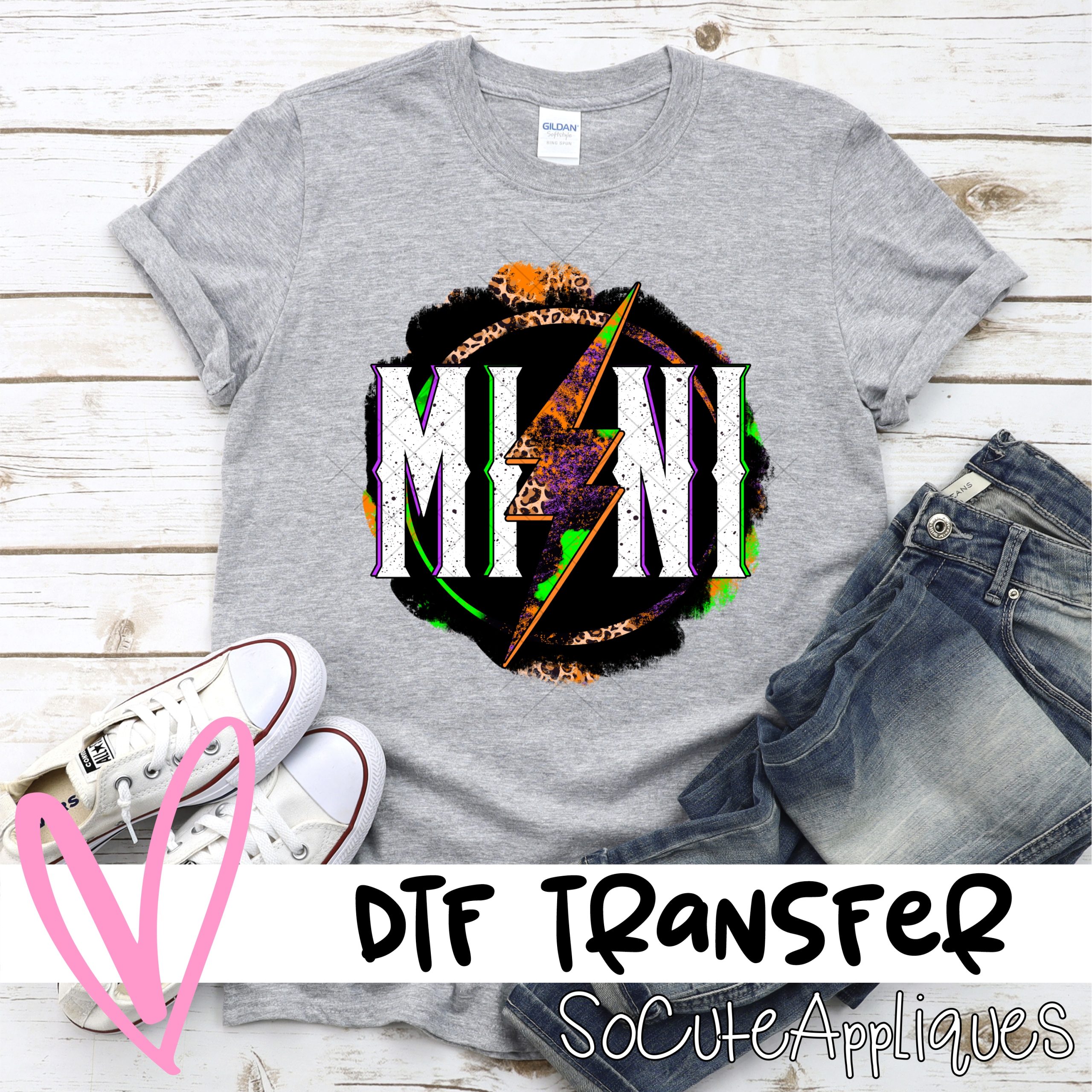 mini halloween lightning grunge *DTF* Transfer