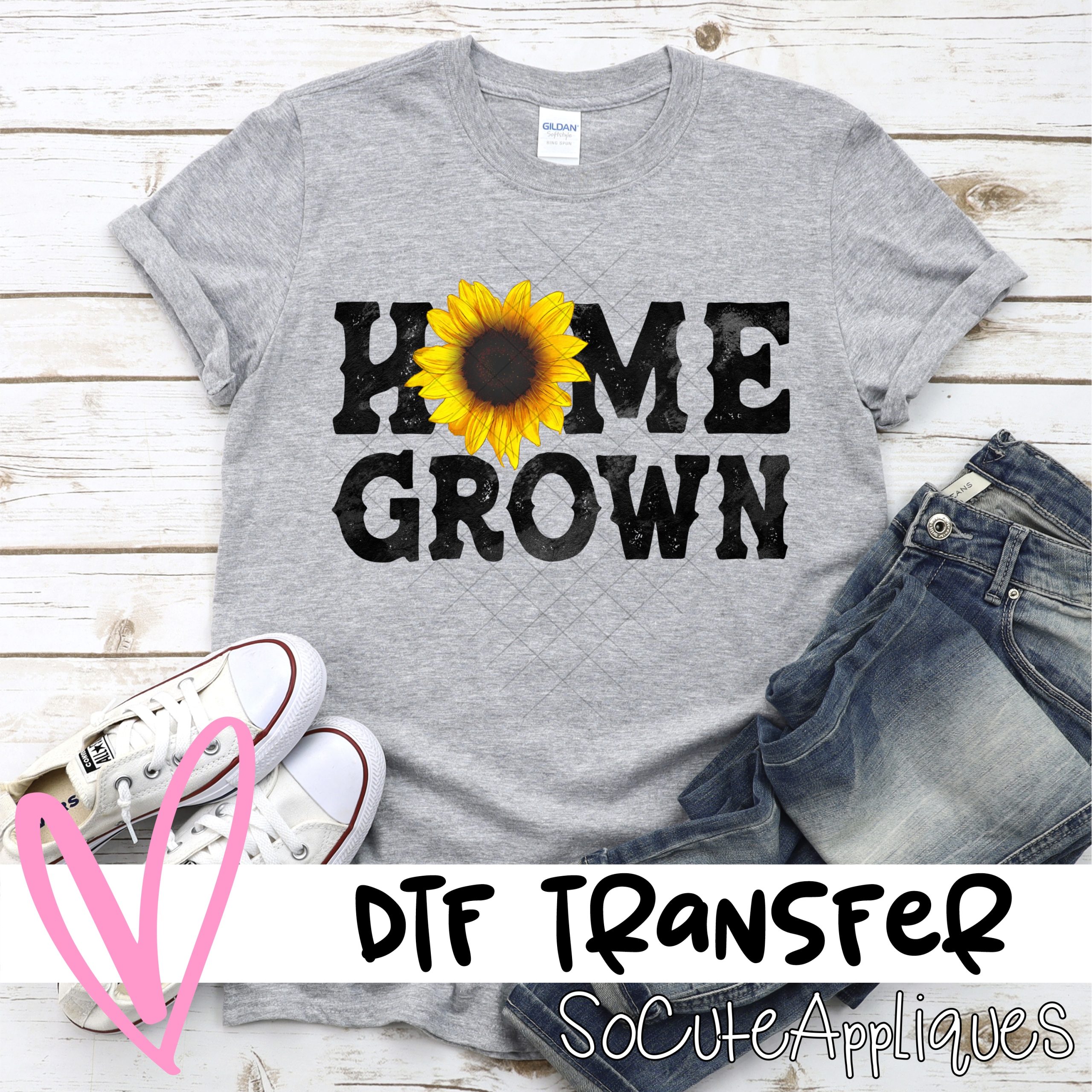 Home grown sunflower vintage *DTF* Transfer