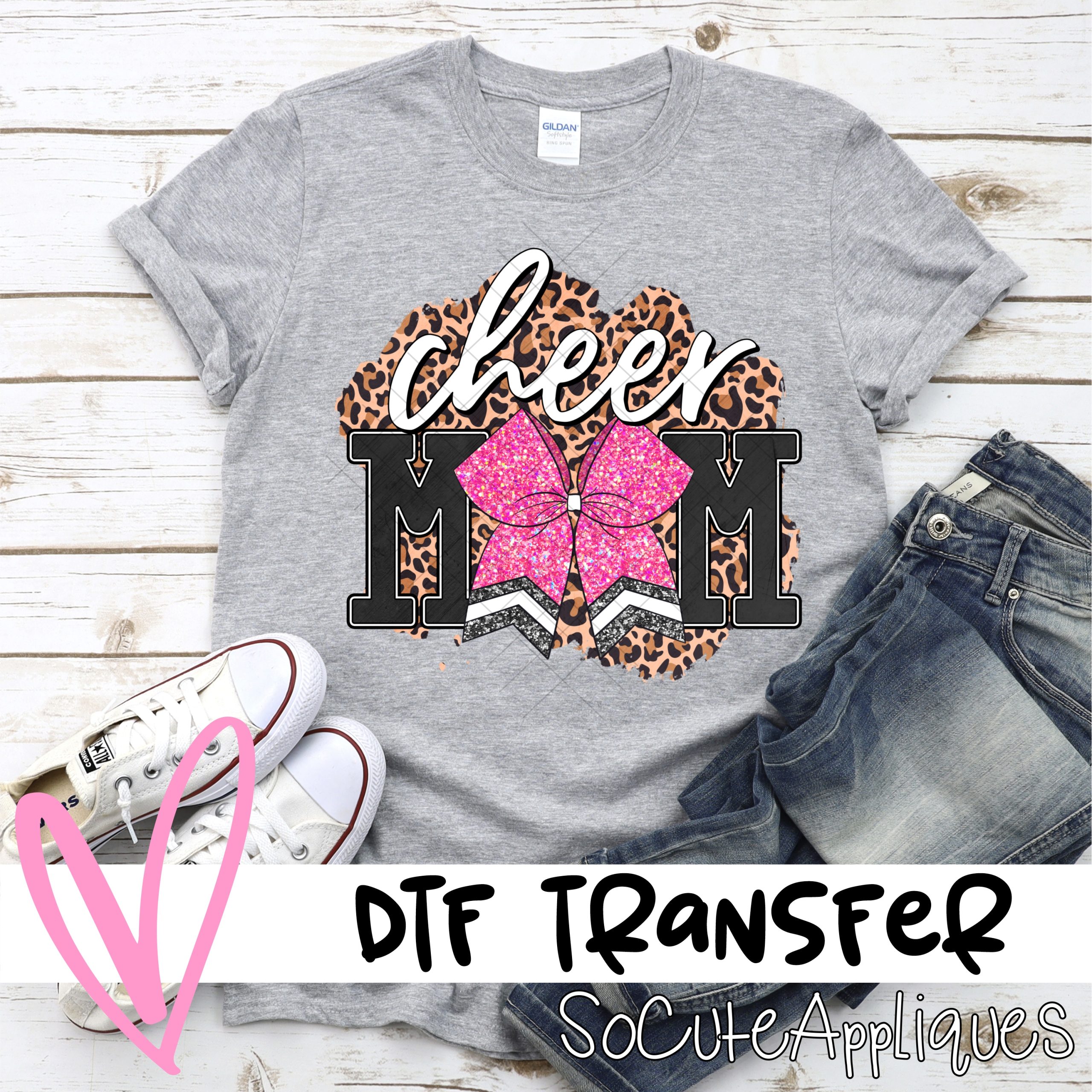 cheer mom leopard *DTF* Transfer