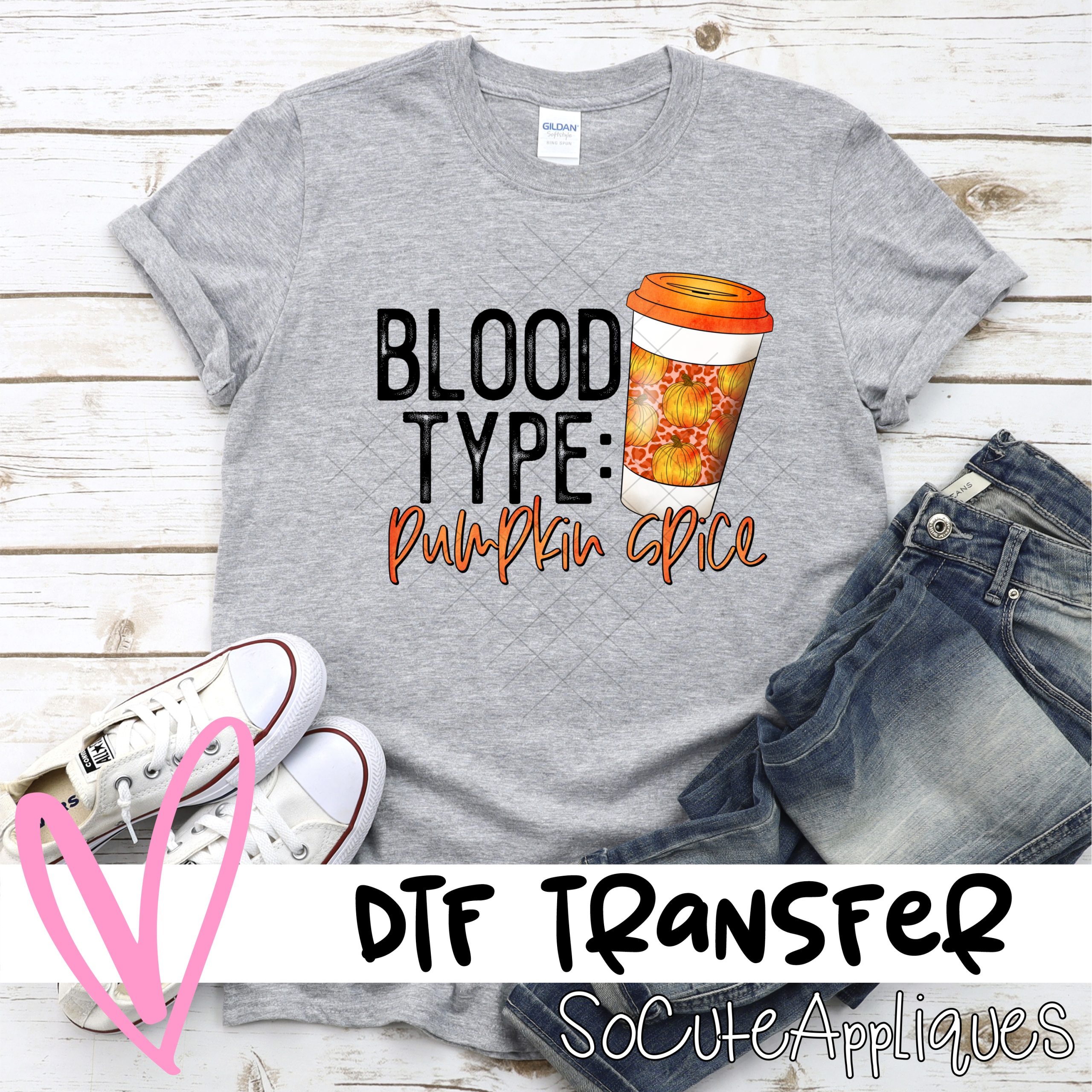 blood type pumpkin spice *DTF* Transfer