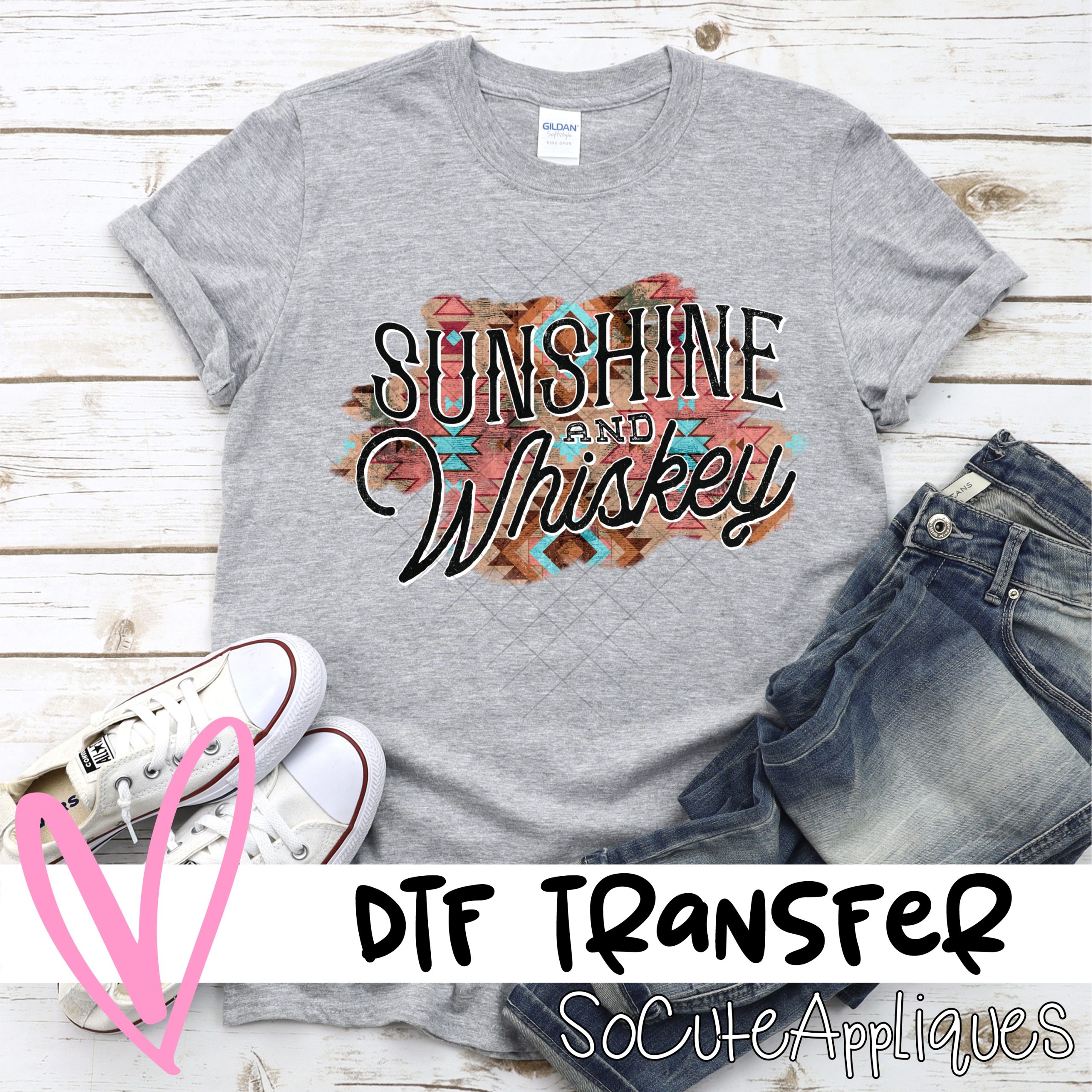 sunshine & whiskey southwestern *DTF* Transfer