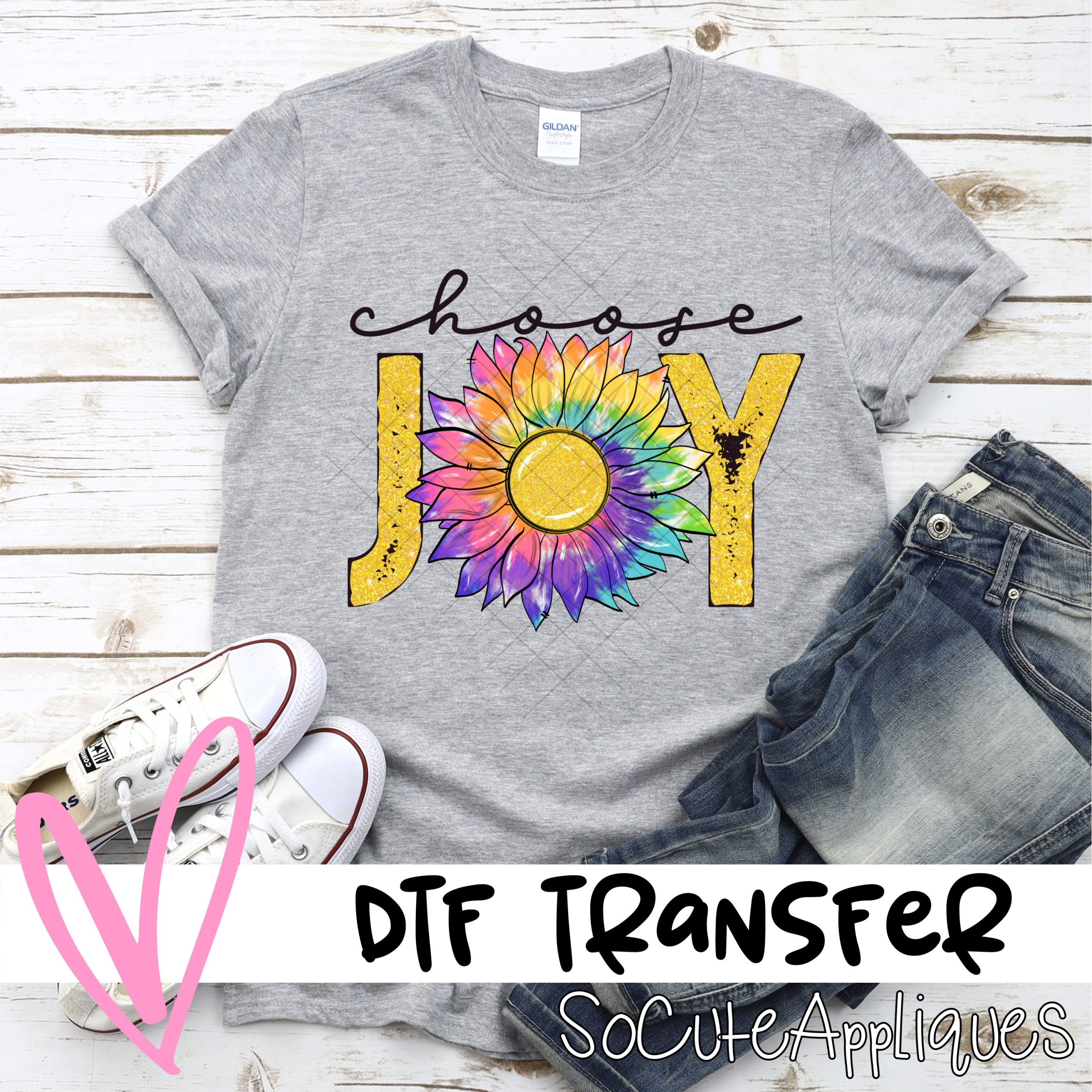 choose joy tie dye sunflower *DTF* Transfer