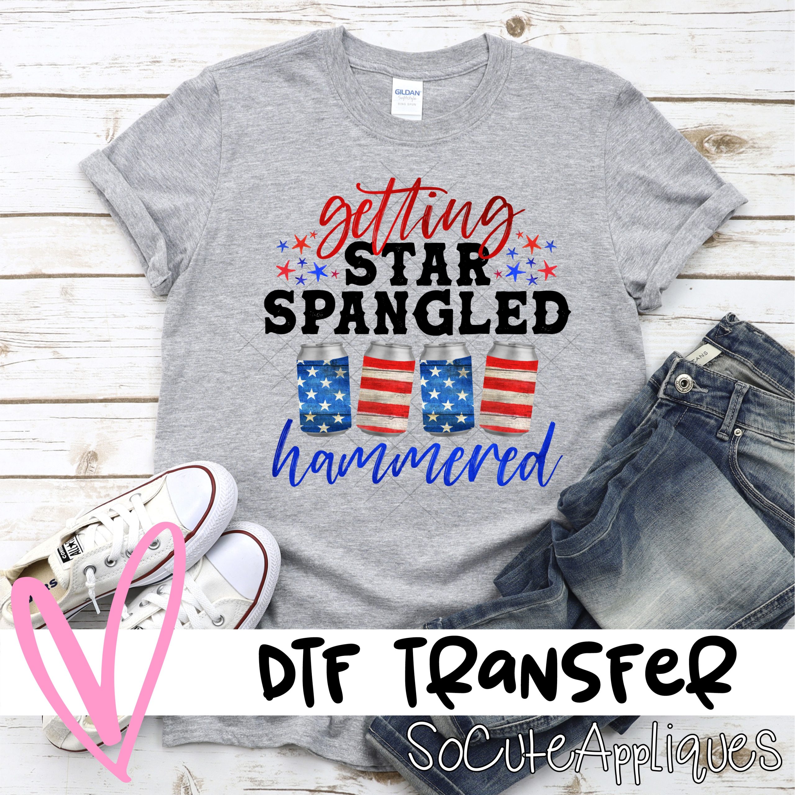 star spangled hammered *DTF* Transfer