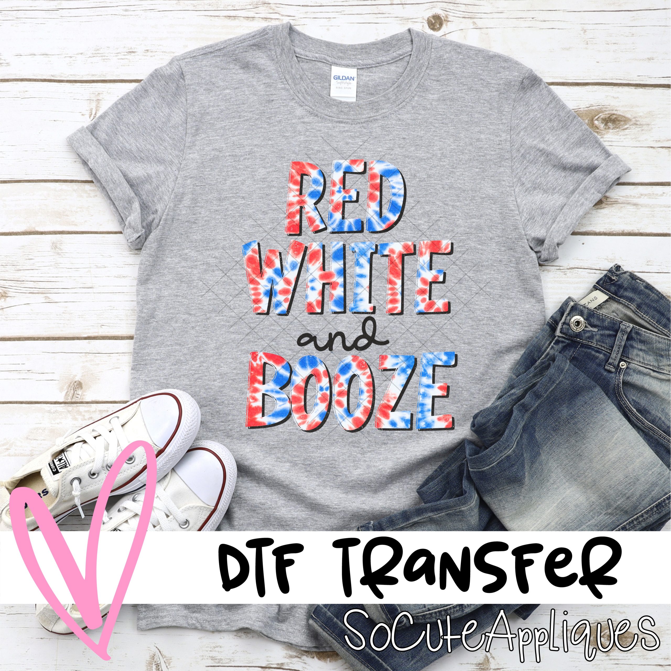Red white and booze *DTF* Transfer