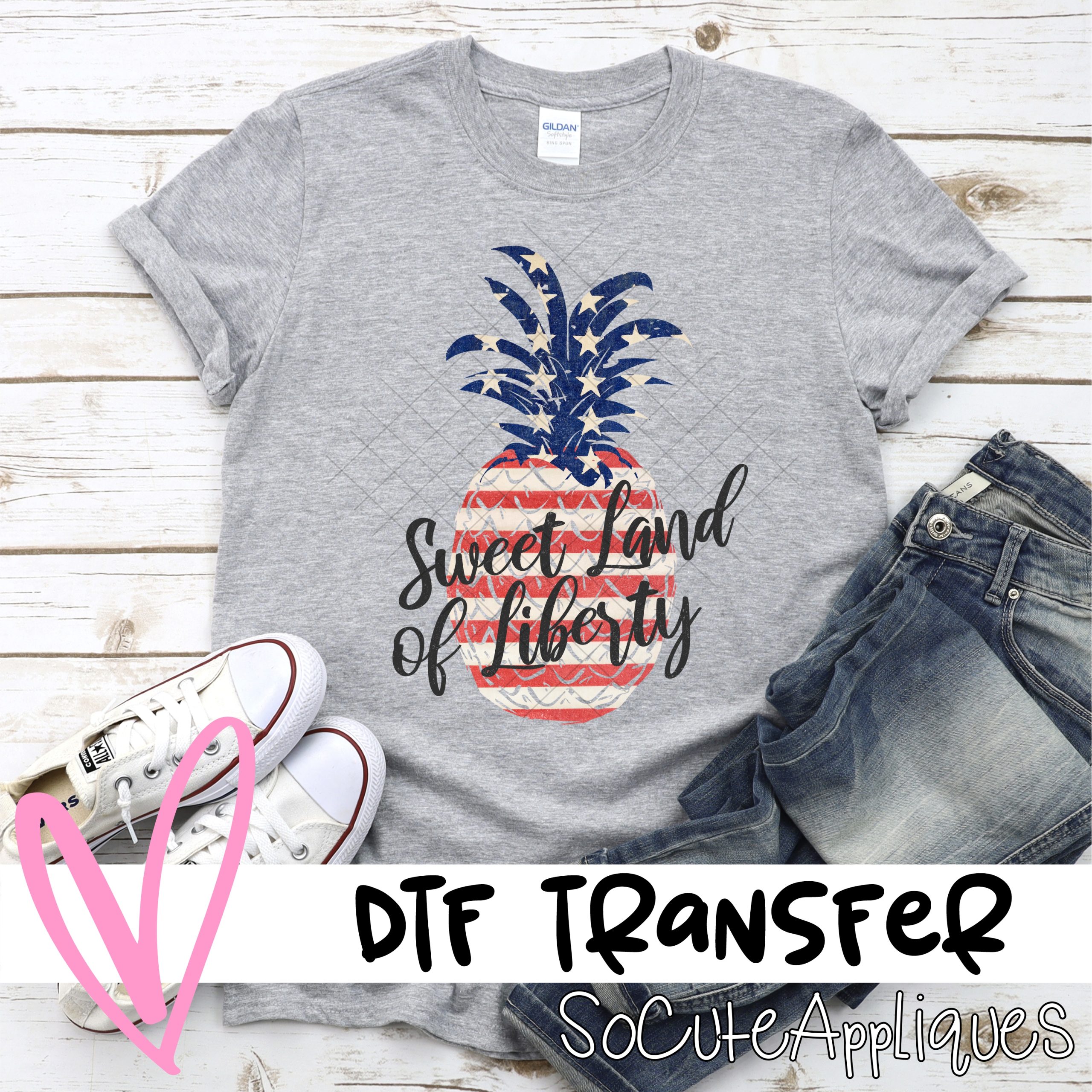 Sweet land of liberty PINEAPPLE *DTF* Transfer