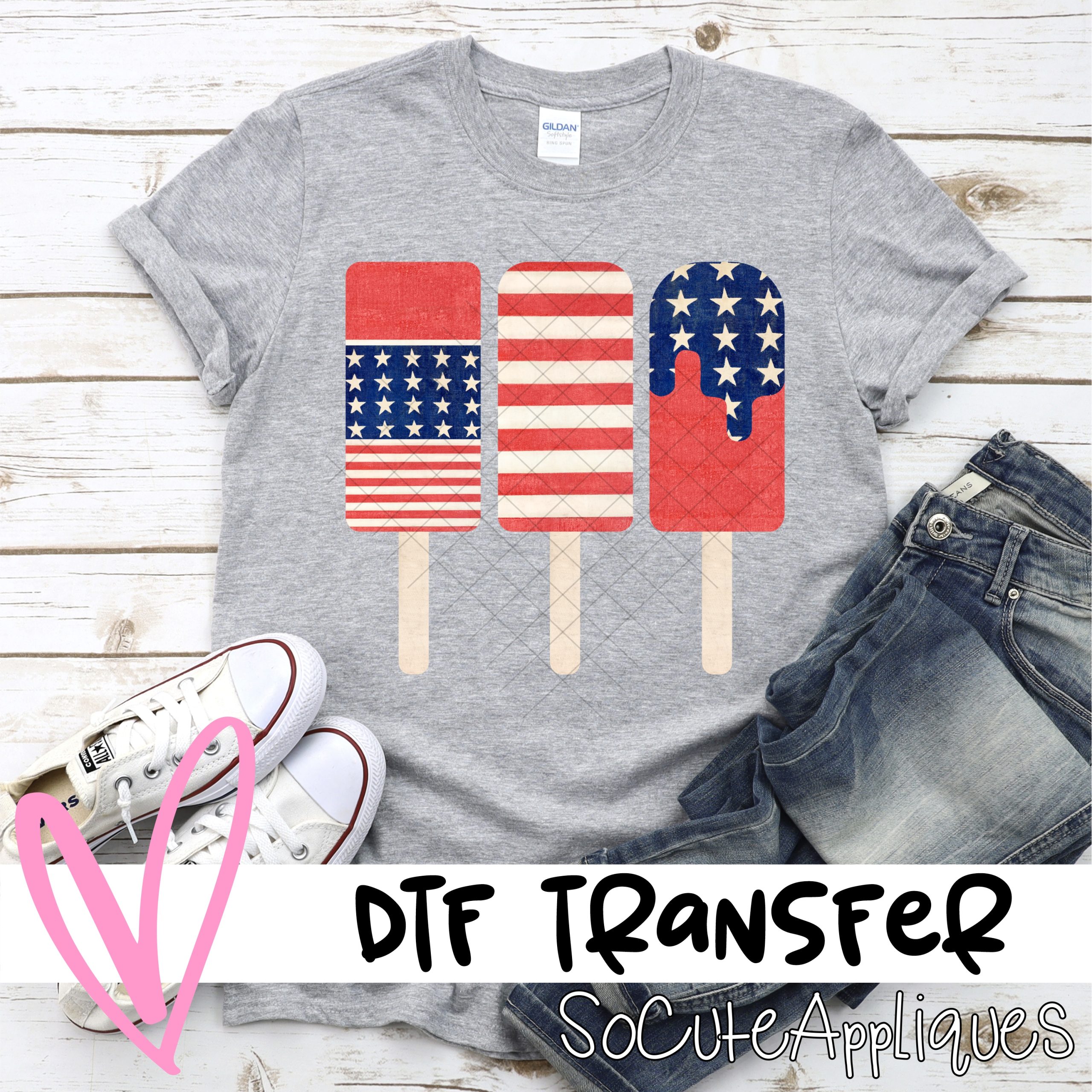 Flag POPSICLES *DTF* Transfer