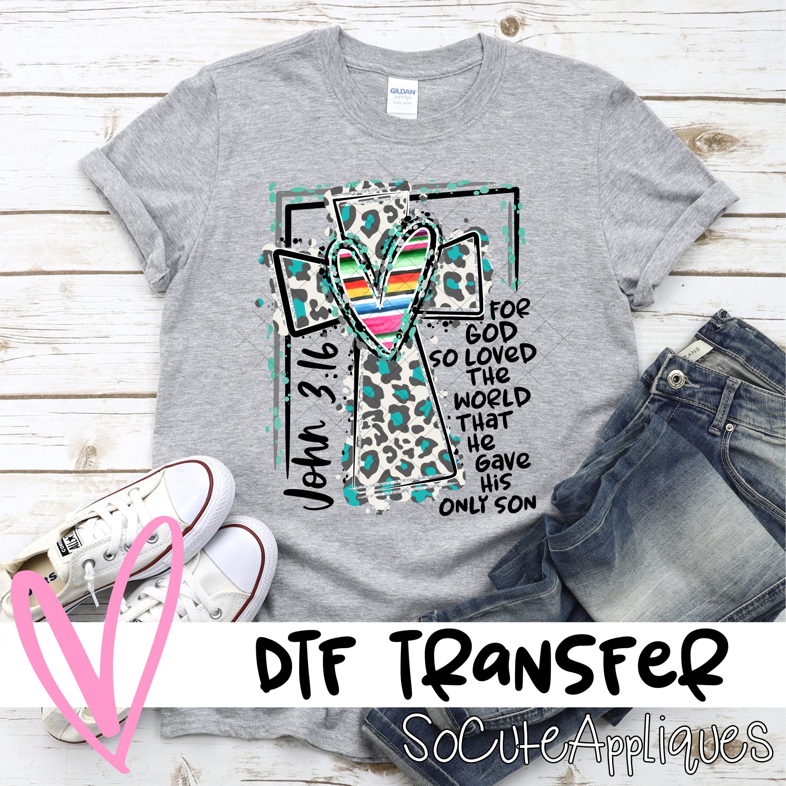 Blue leopard cross John   *DTF* Transfer