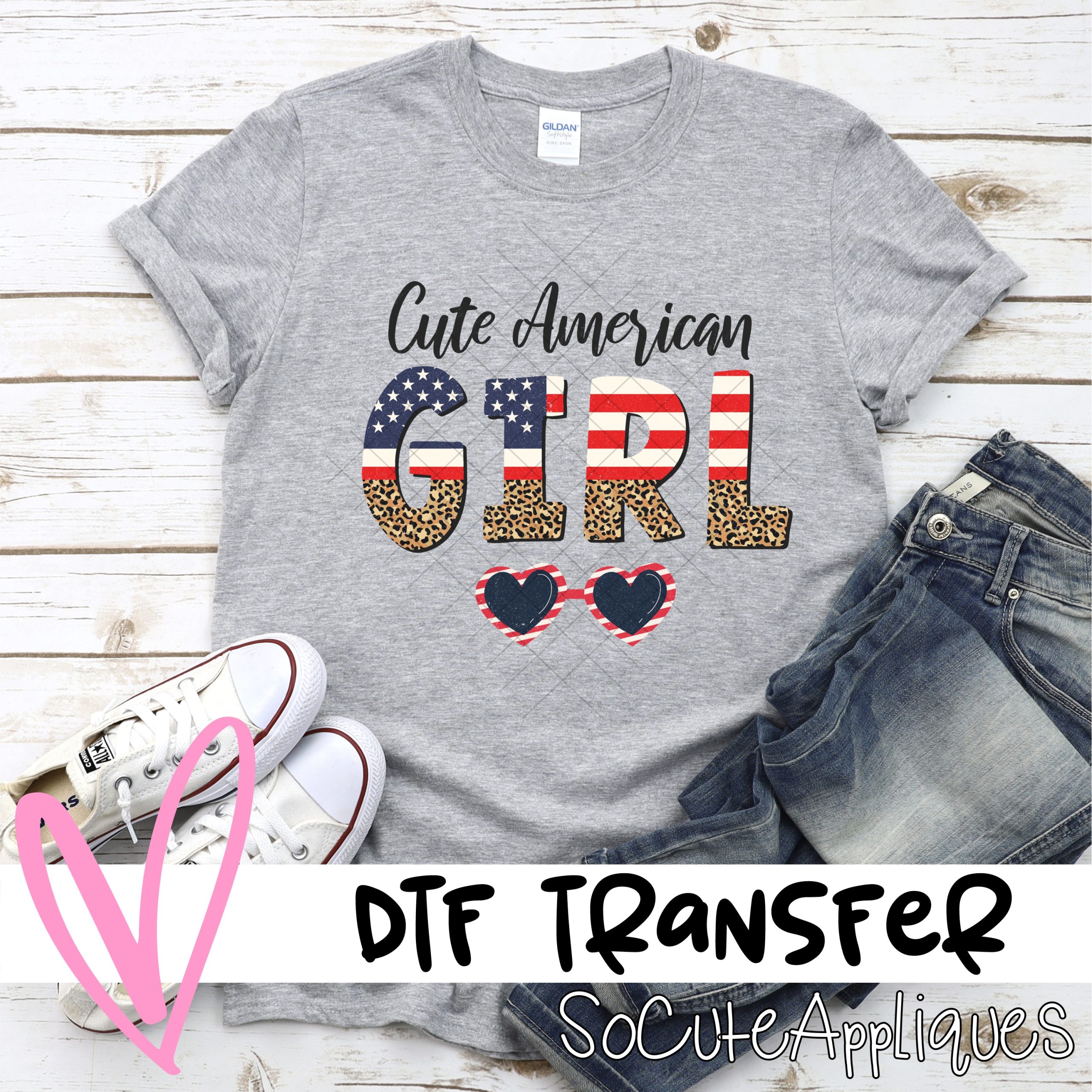 Cute American GIRL *DTF* Transfer
