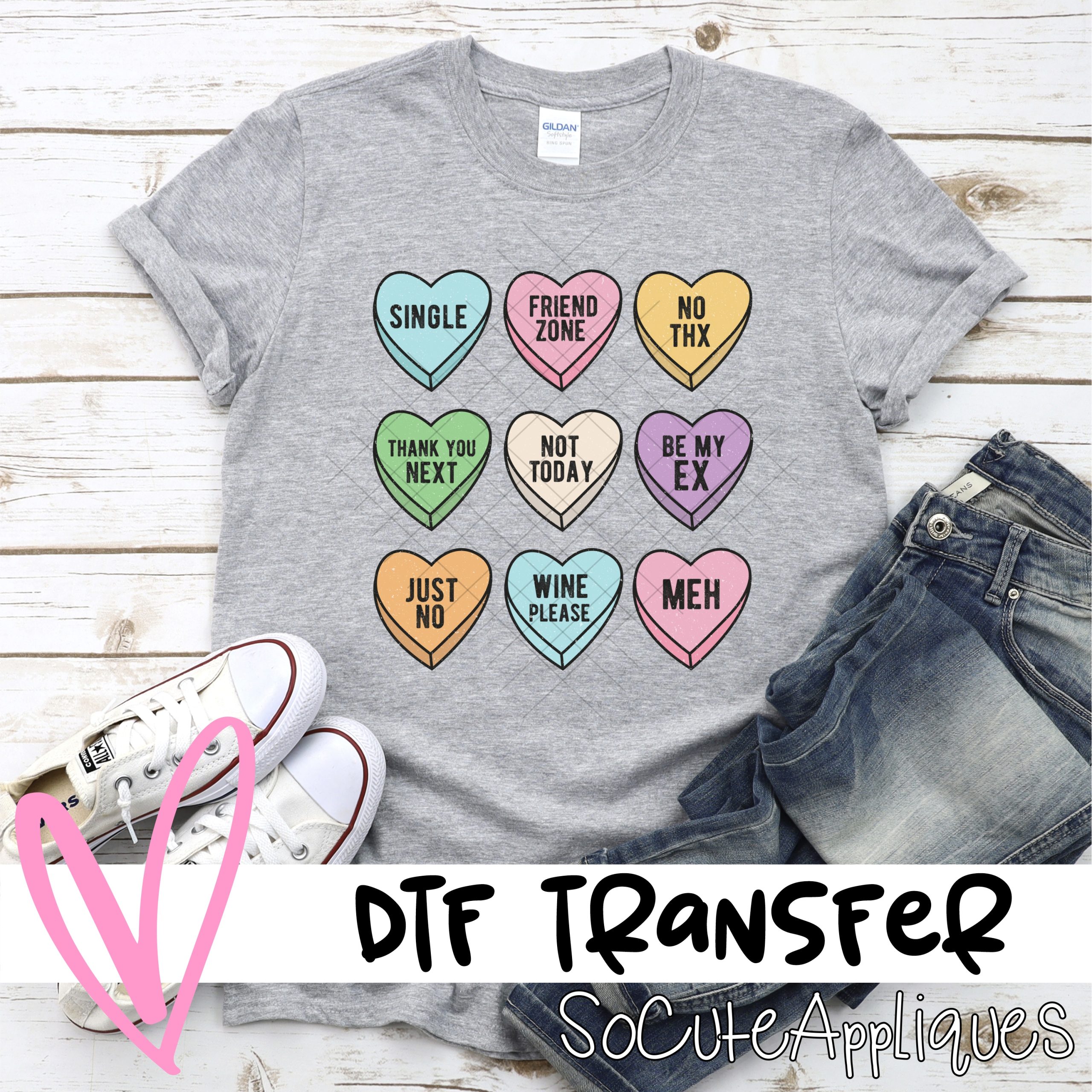 Valentine Hearts *DTF* Transfer