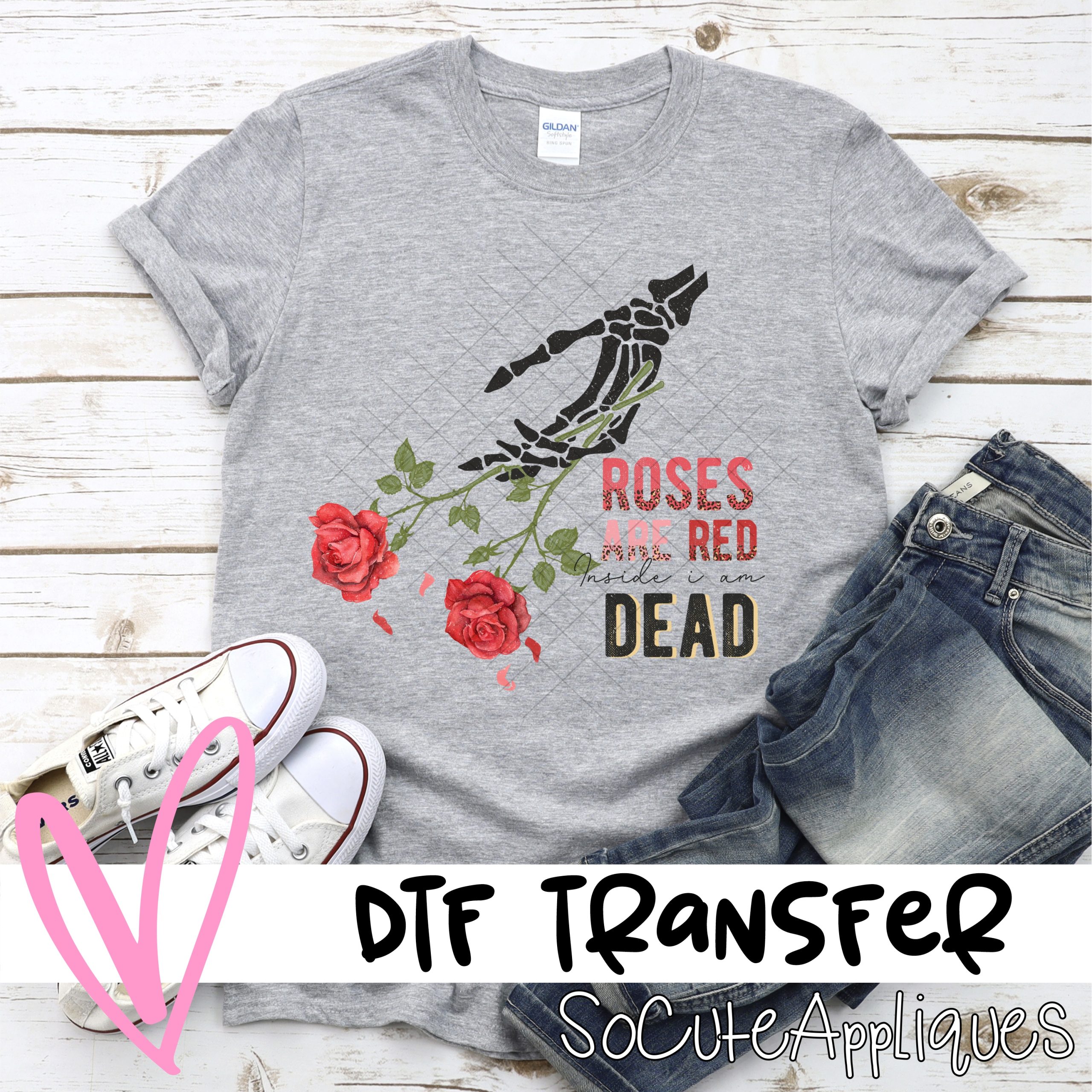 Roses are red *DTF* Transfer