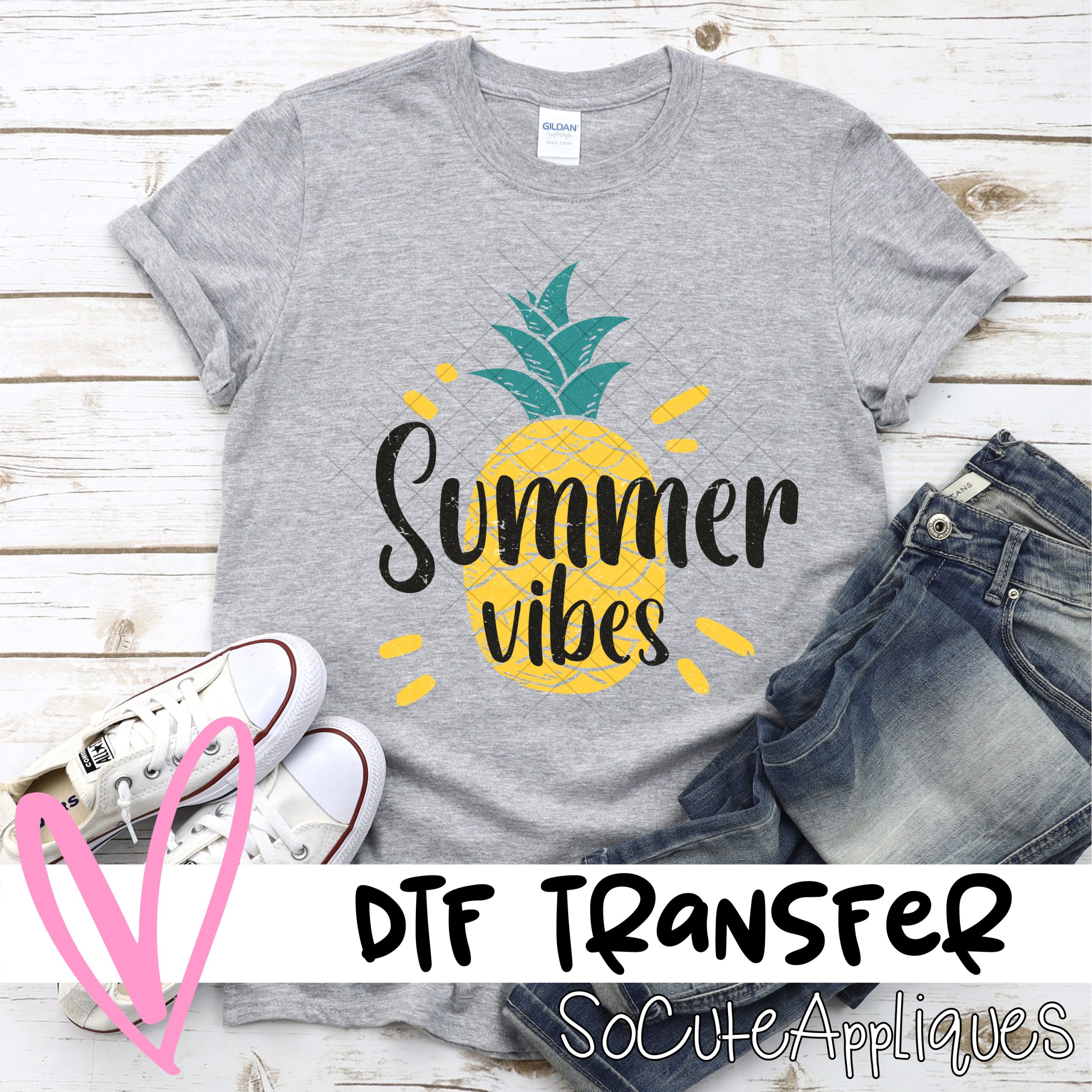 Summer Vibes PINEAPPLE *DTF* Transfer