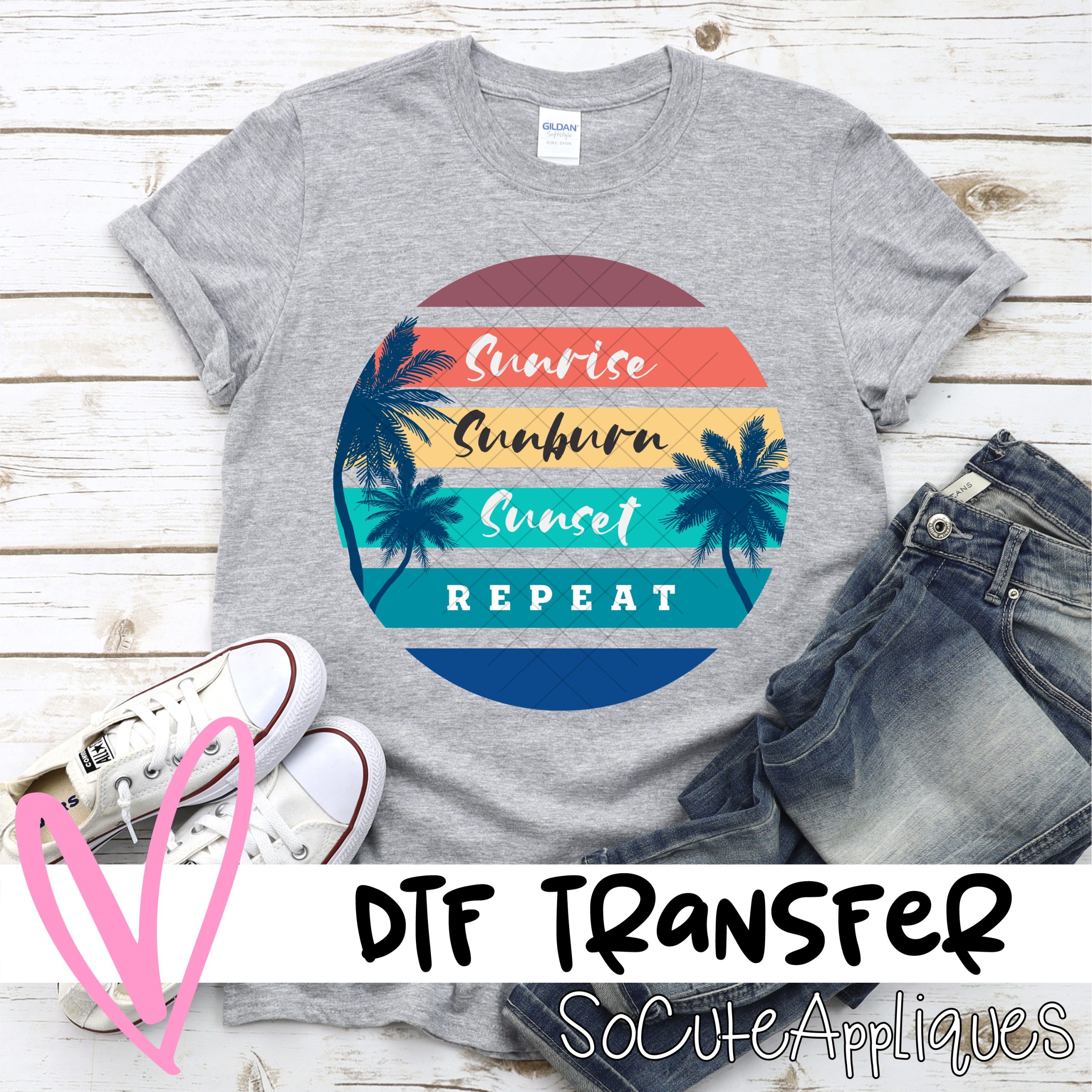 Sunrise Sunburn Sunset REPEAT *DTF* Transfer