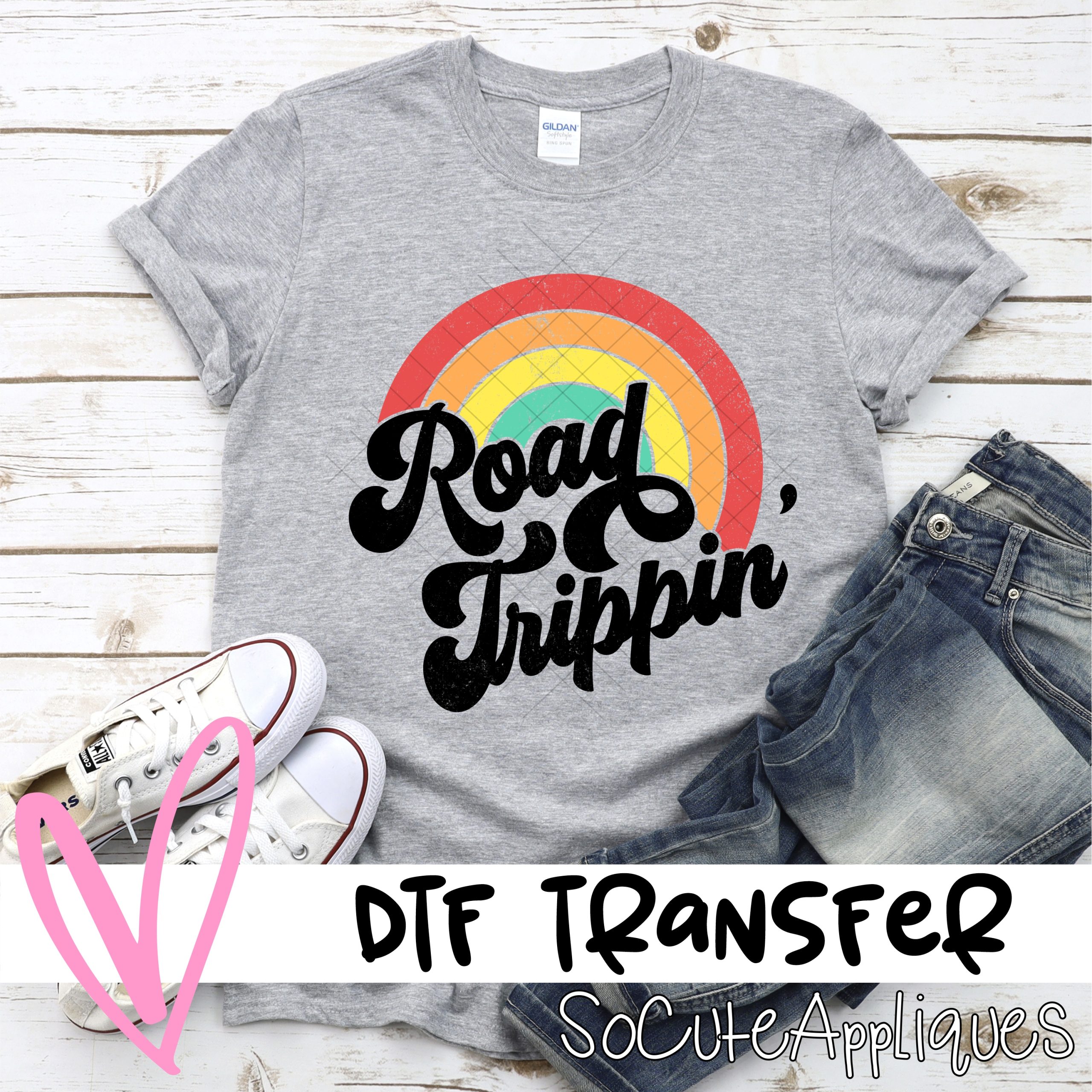 Road trippin RAINBOW *DTF* Transfer