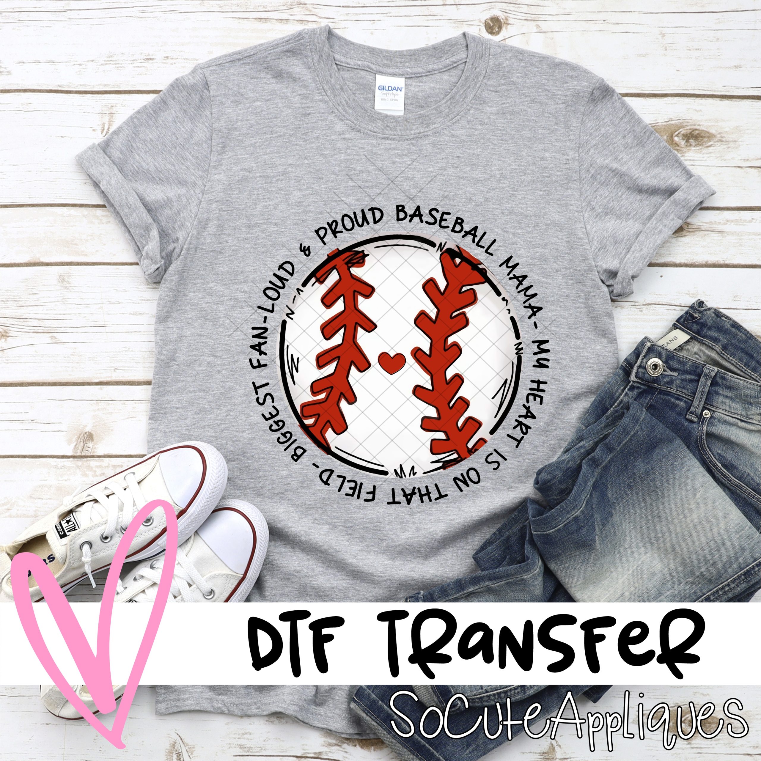 Loud Proud fan BASEBALL  *DTF* Transfer