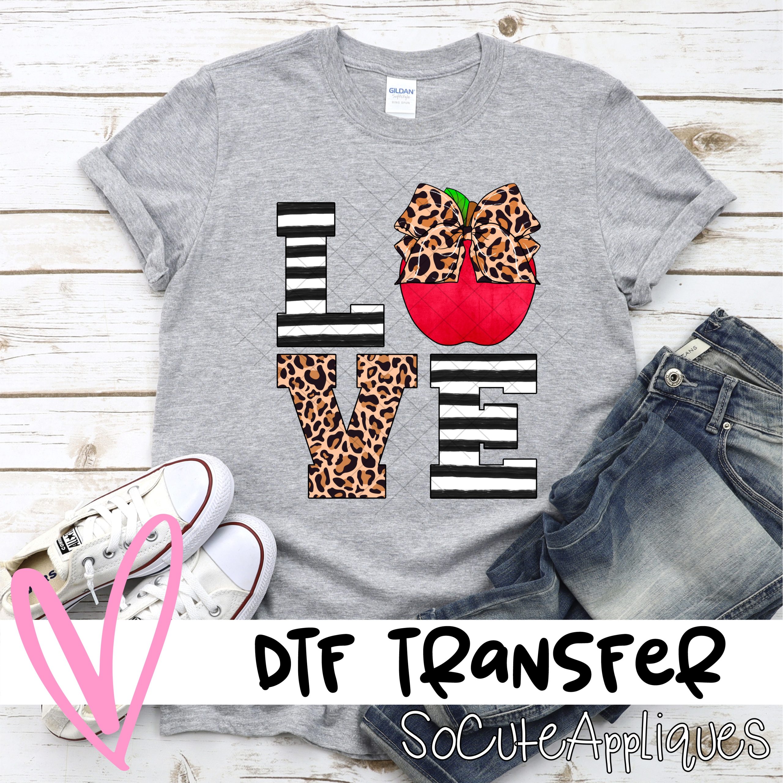 LOVE apple *DTF* Transfer