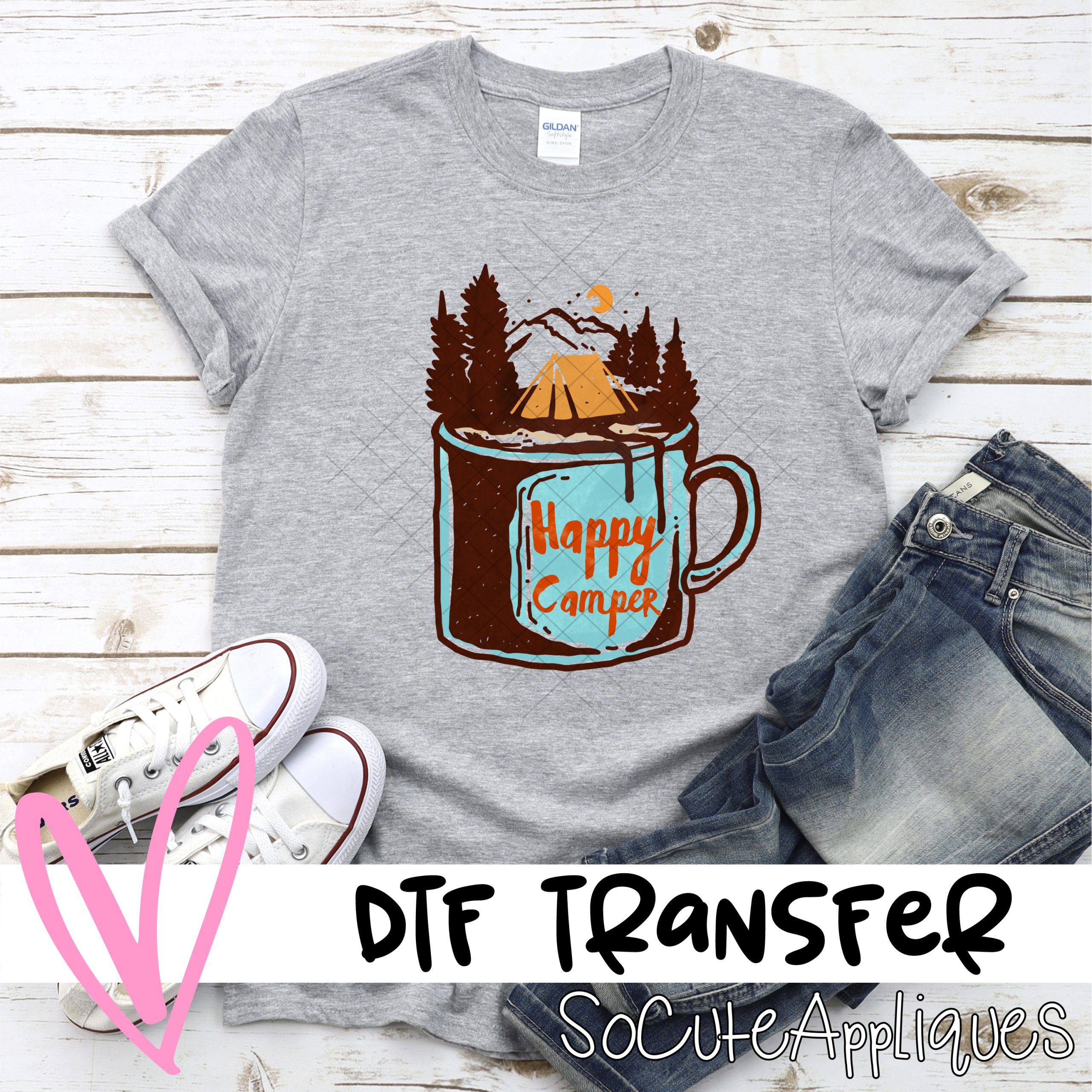 Happy Camper hot cocoa *DTF* Transfer