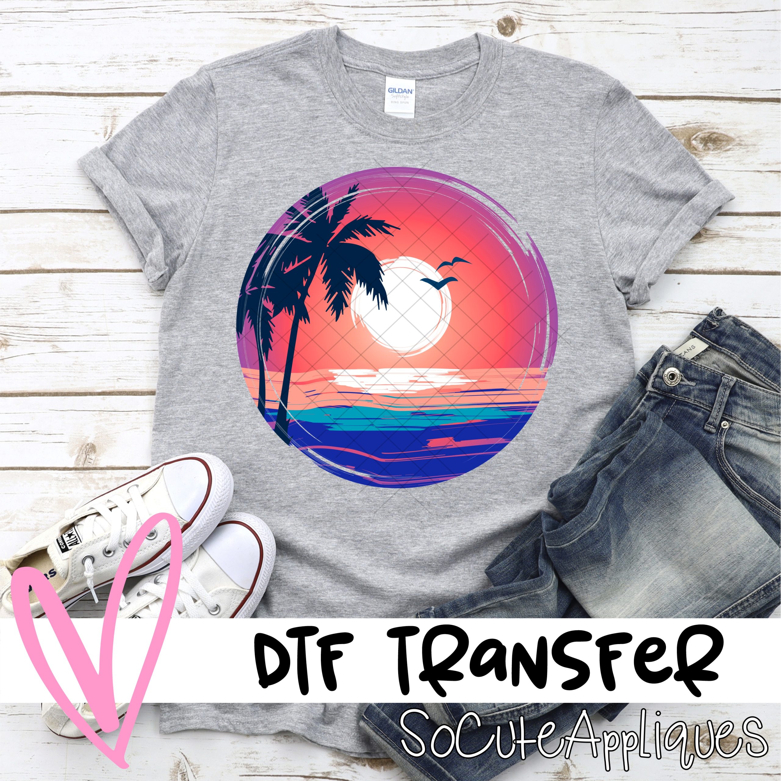 Beach sunset *DTF* Transfer