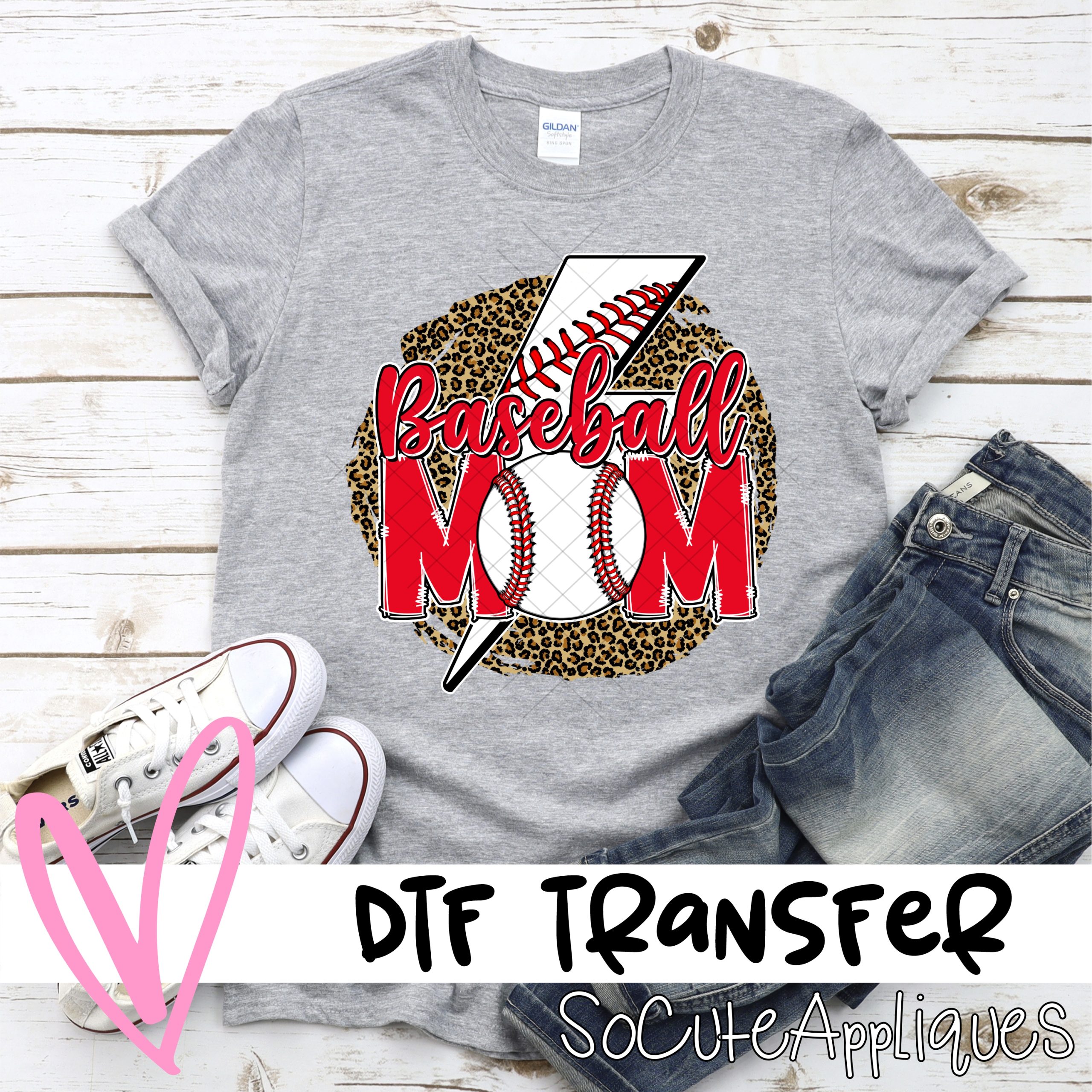Baseball mom LEOPARD  *DTF* Transfer