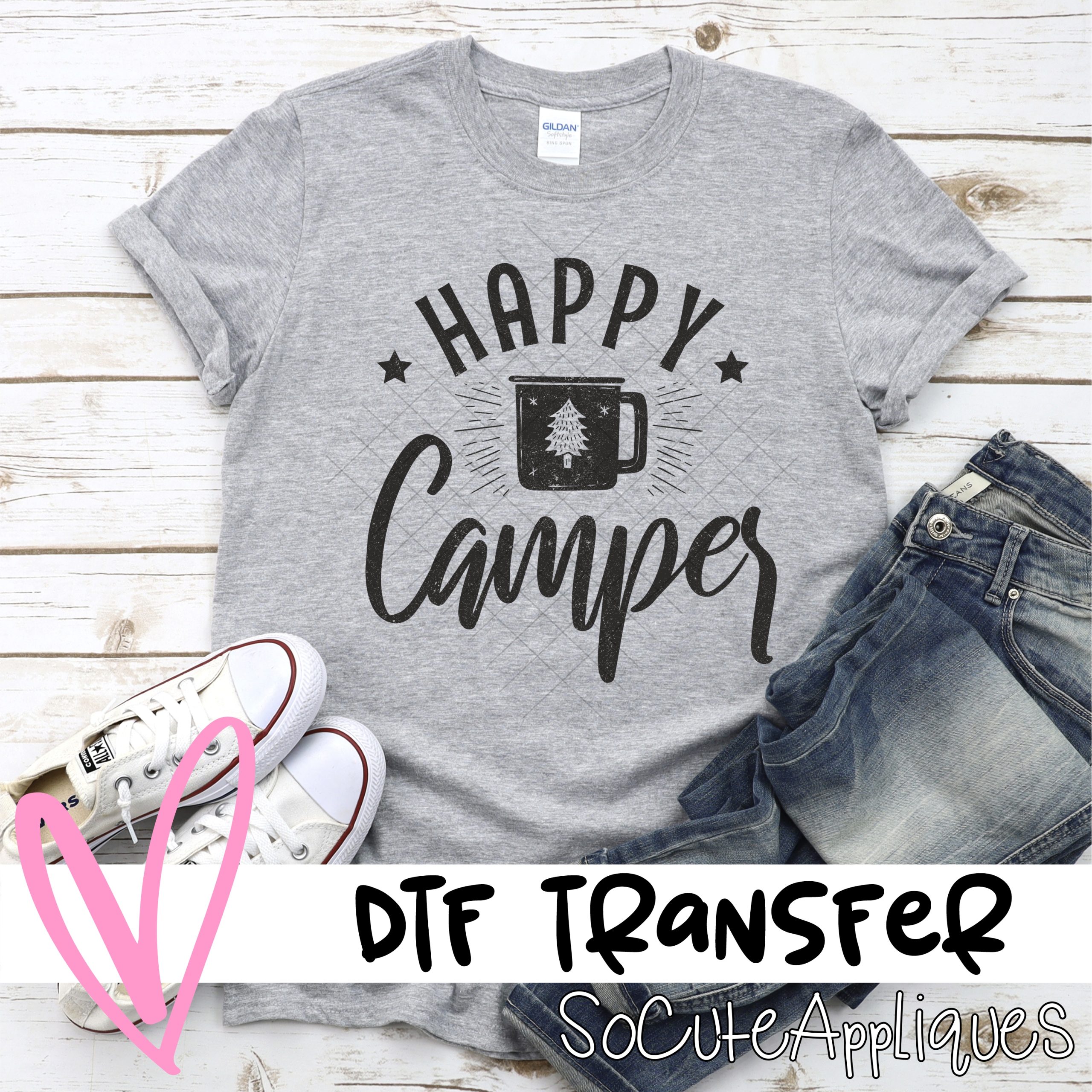 Happy camper mug *DTF* Transfer