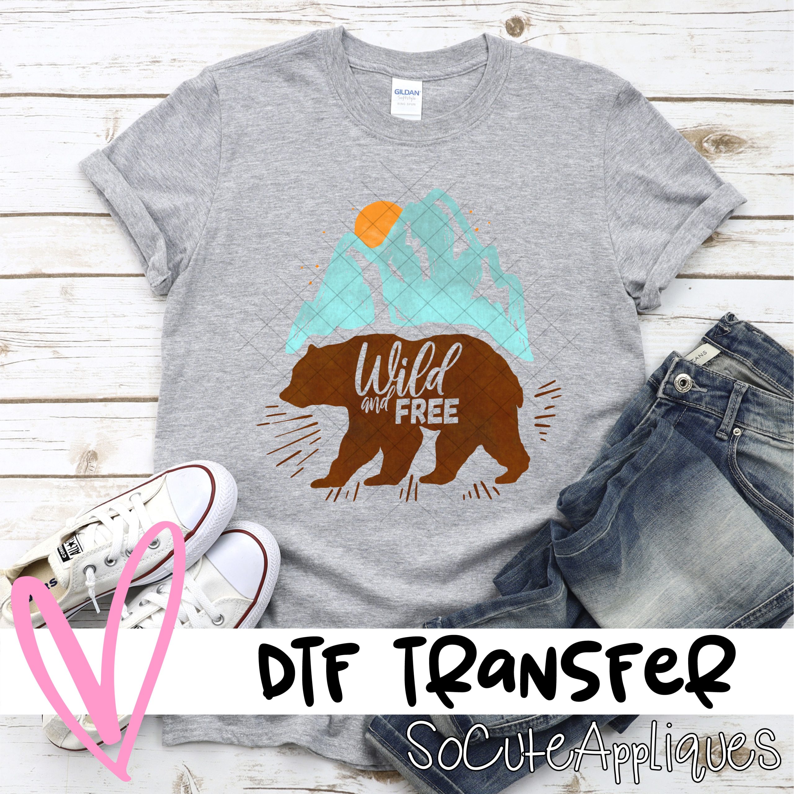 Wild free BEAR  *DTF* Transfer