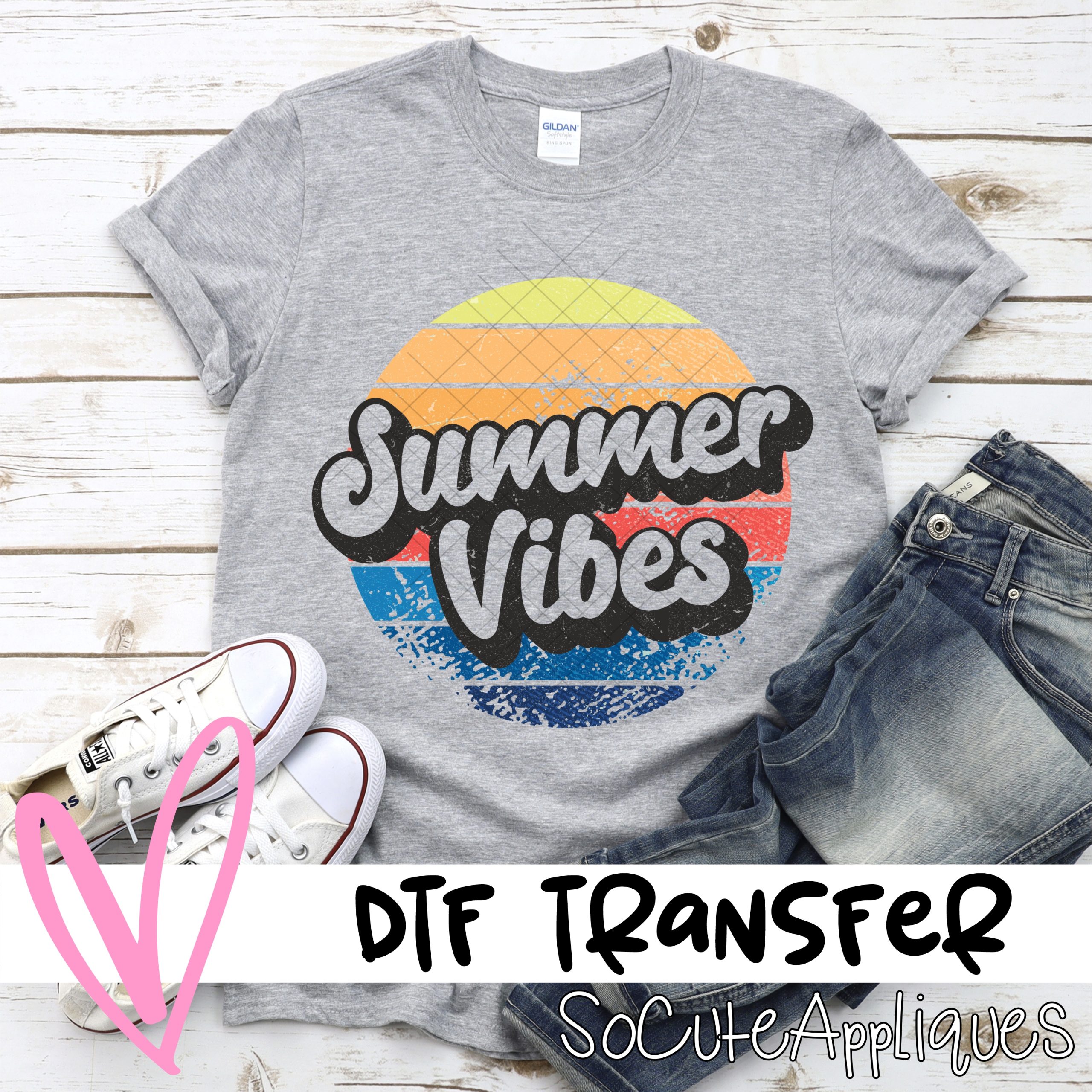 Summer vibes CIRCLE *DTF* Transfer