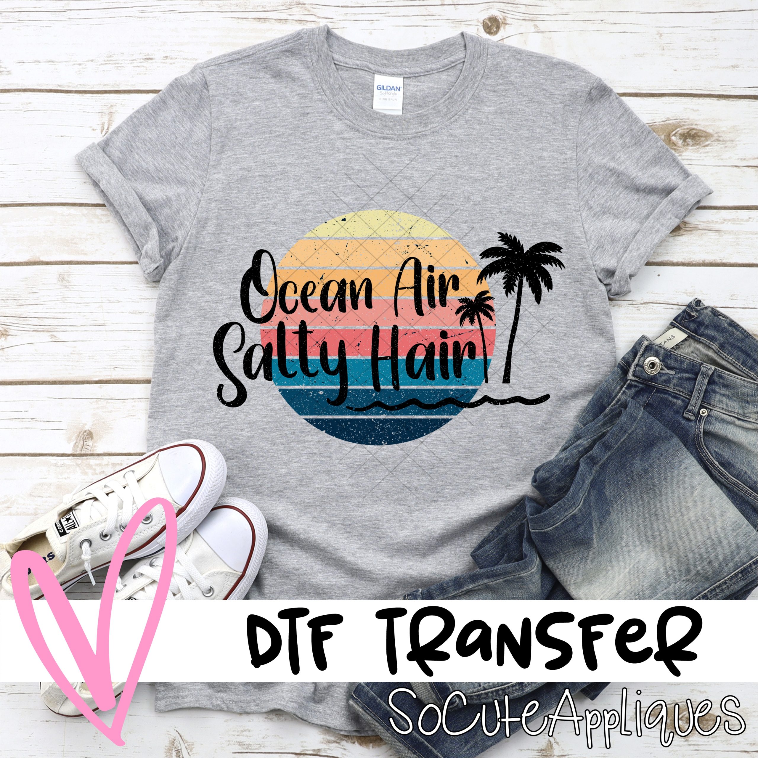 Ocean air Salty hair  *DTF* Transfer