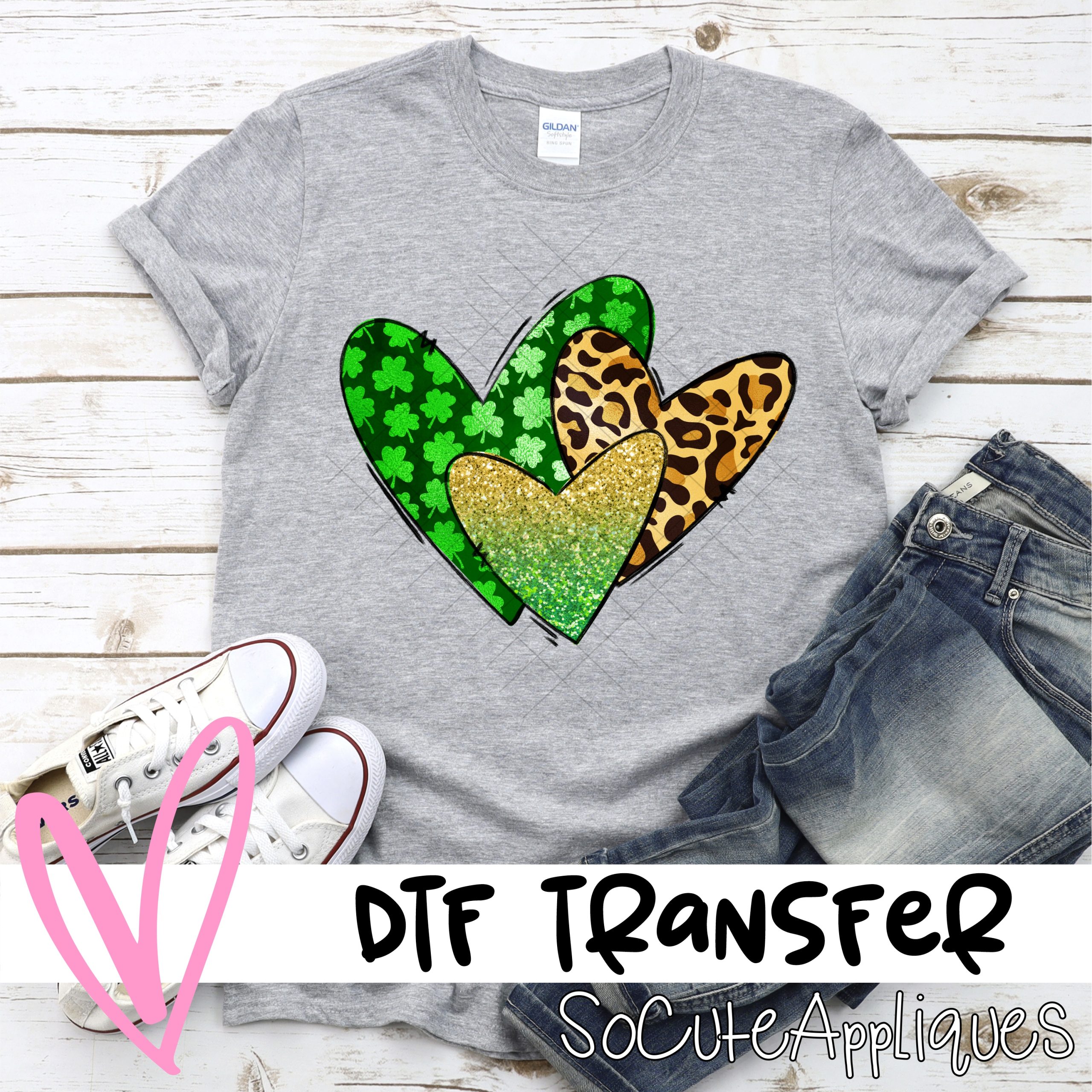 St. Patricks heart  *DTF* Transfer
