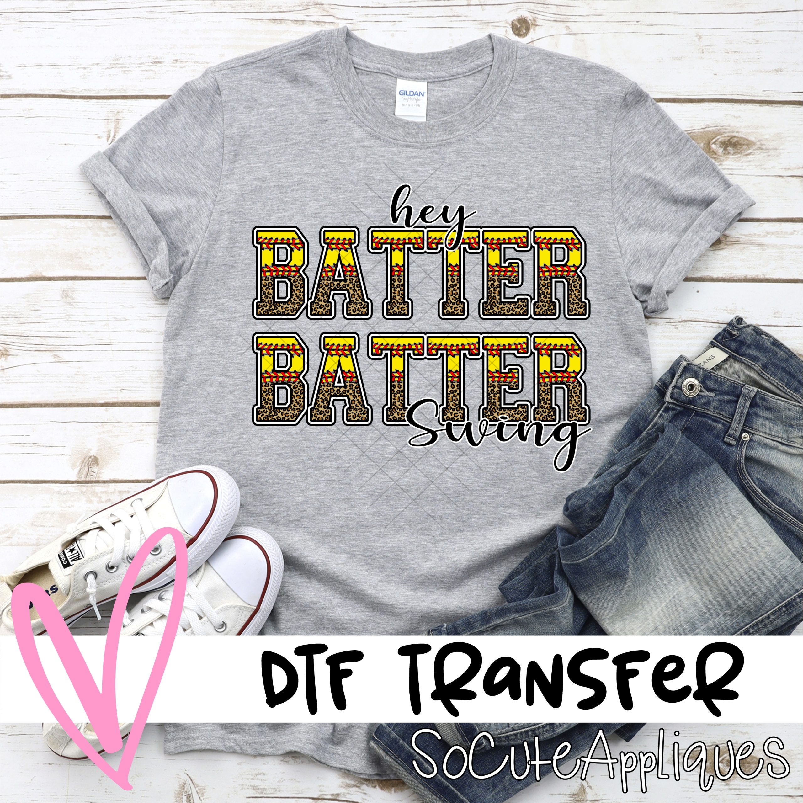 Hey batter batter swing SOFTBALL *DTF* Transfer
