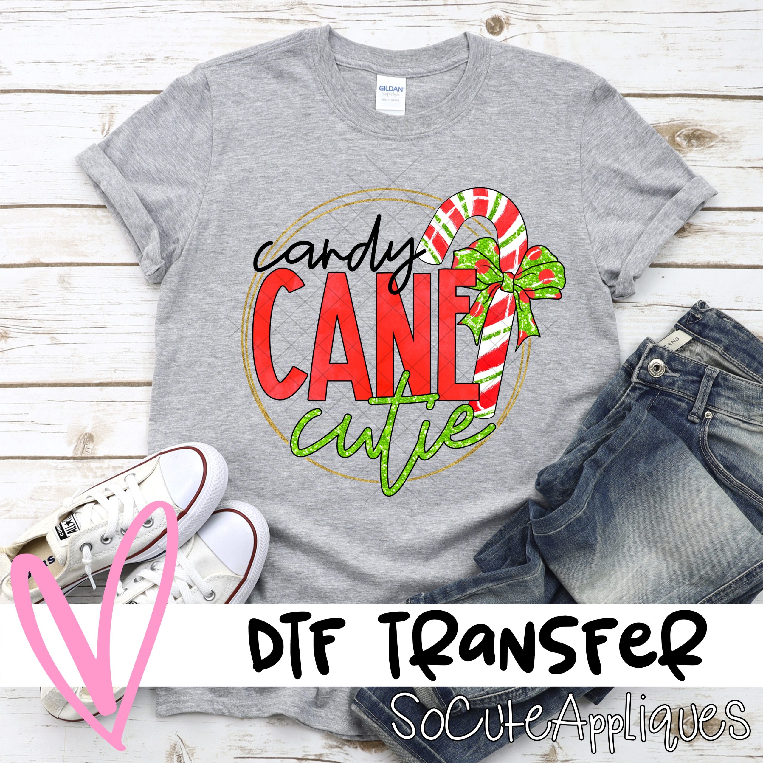 Candy cane cutie *DTF* Transfer