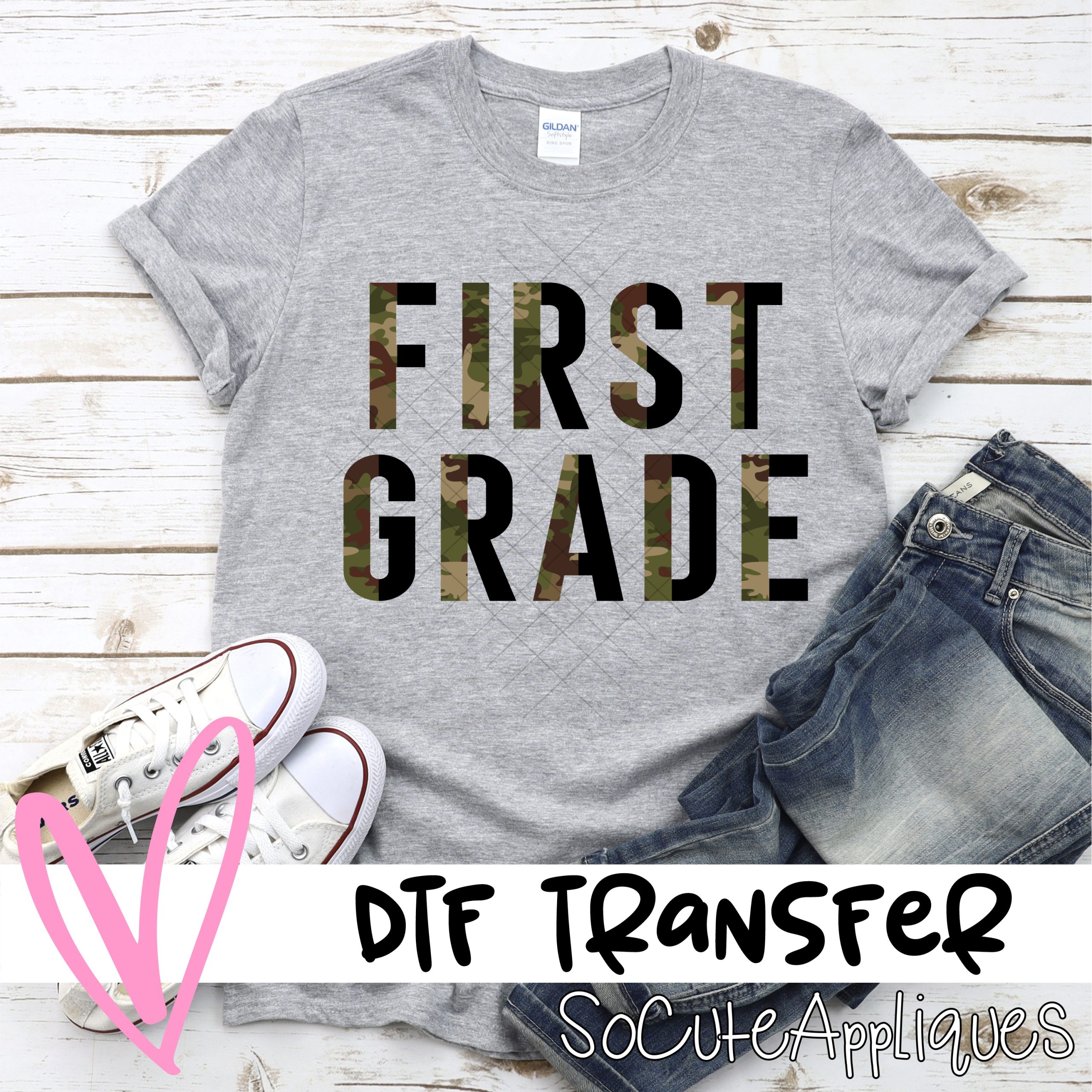 First grade CAMO *DTF* Transfer
