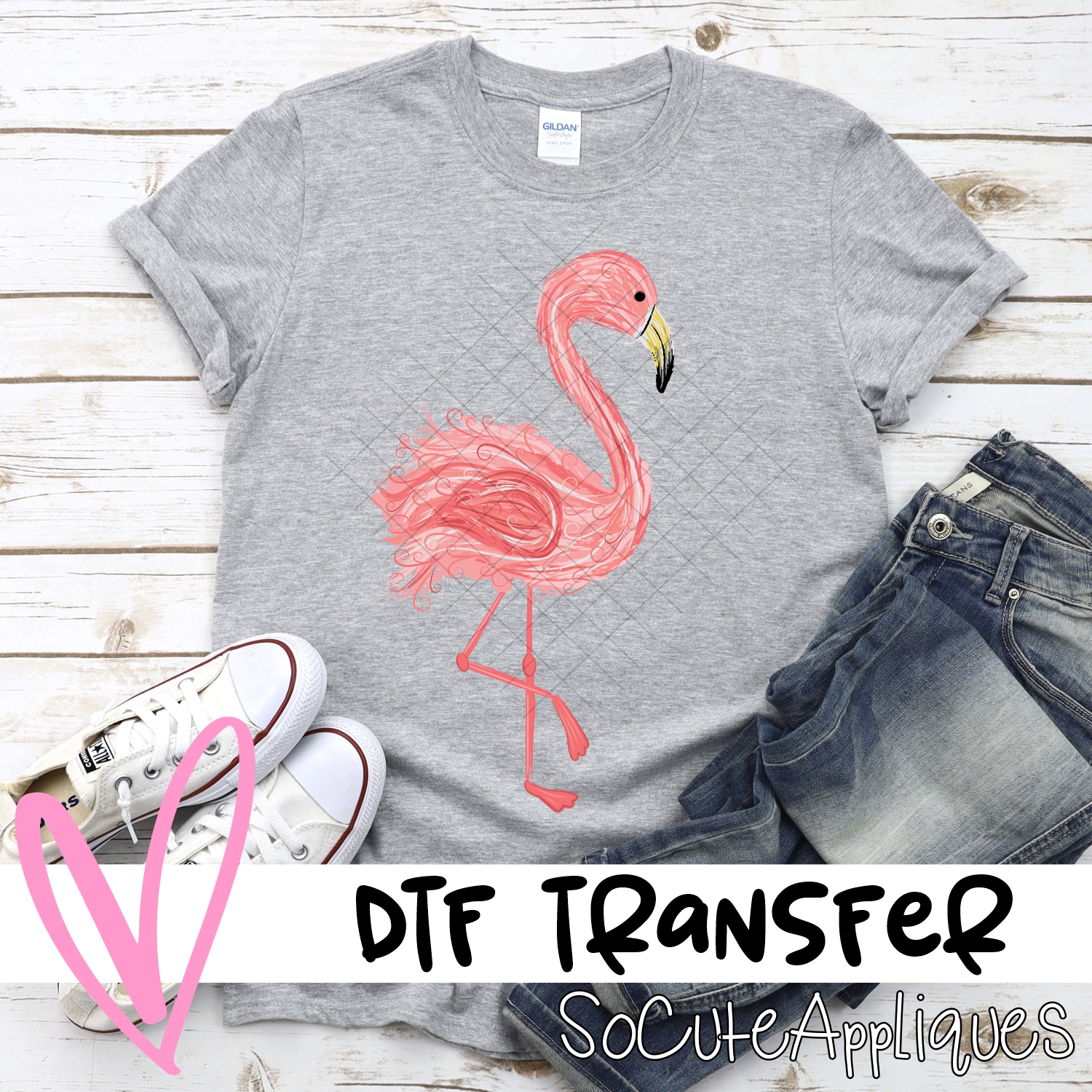 Flamingo *DTF* Transfer – socuteappliques.net
