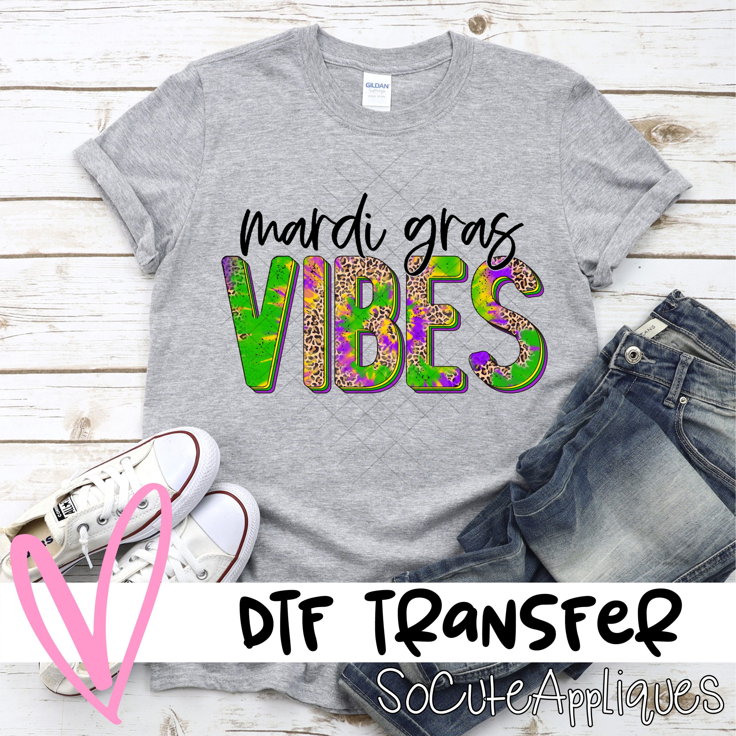 Mardi gras vibes *DTF* Transfer