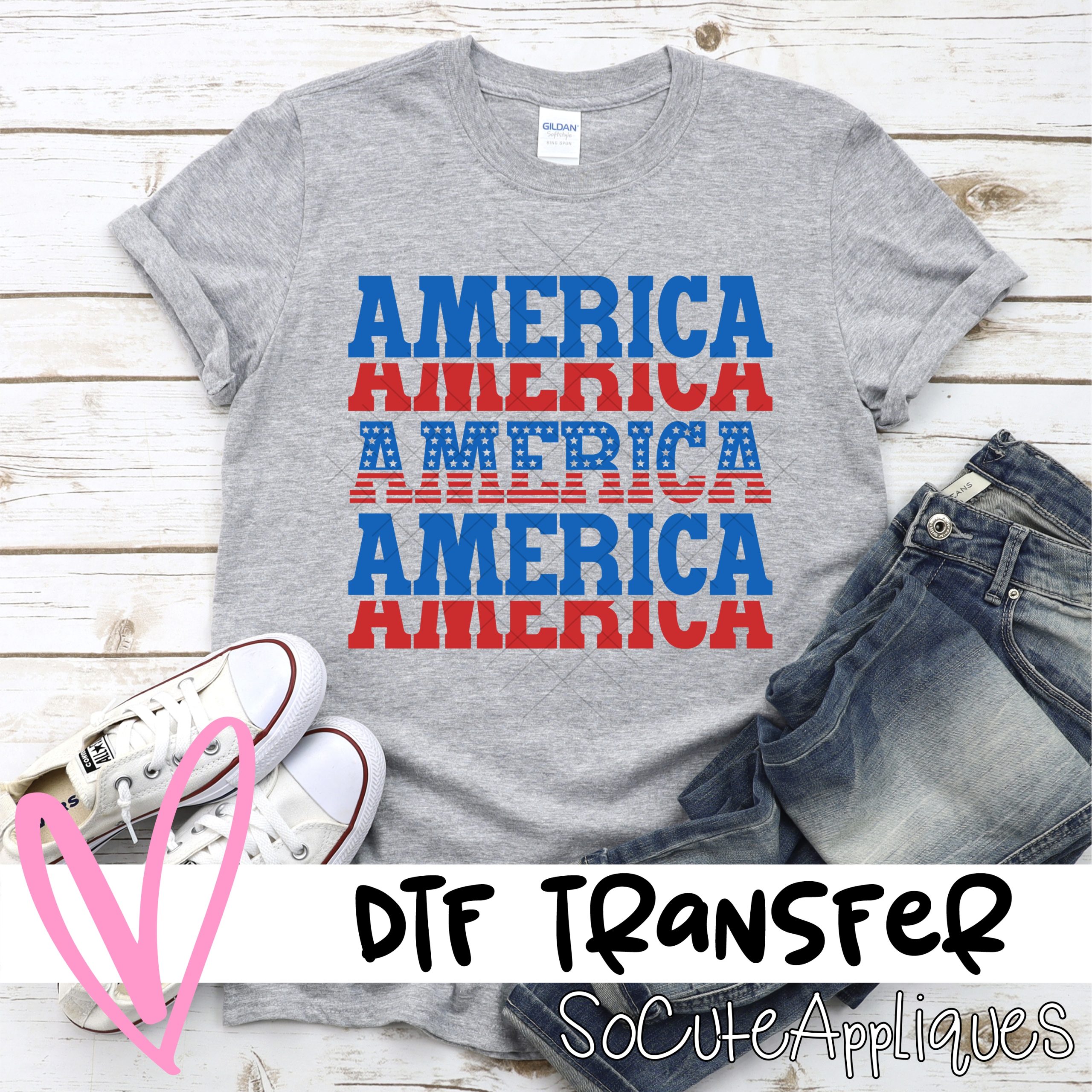 America SPLIT *DTF* Transfer