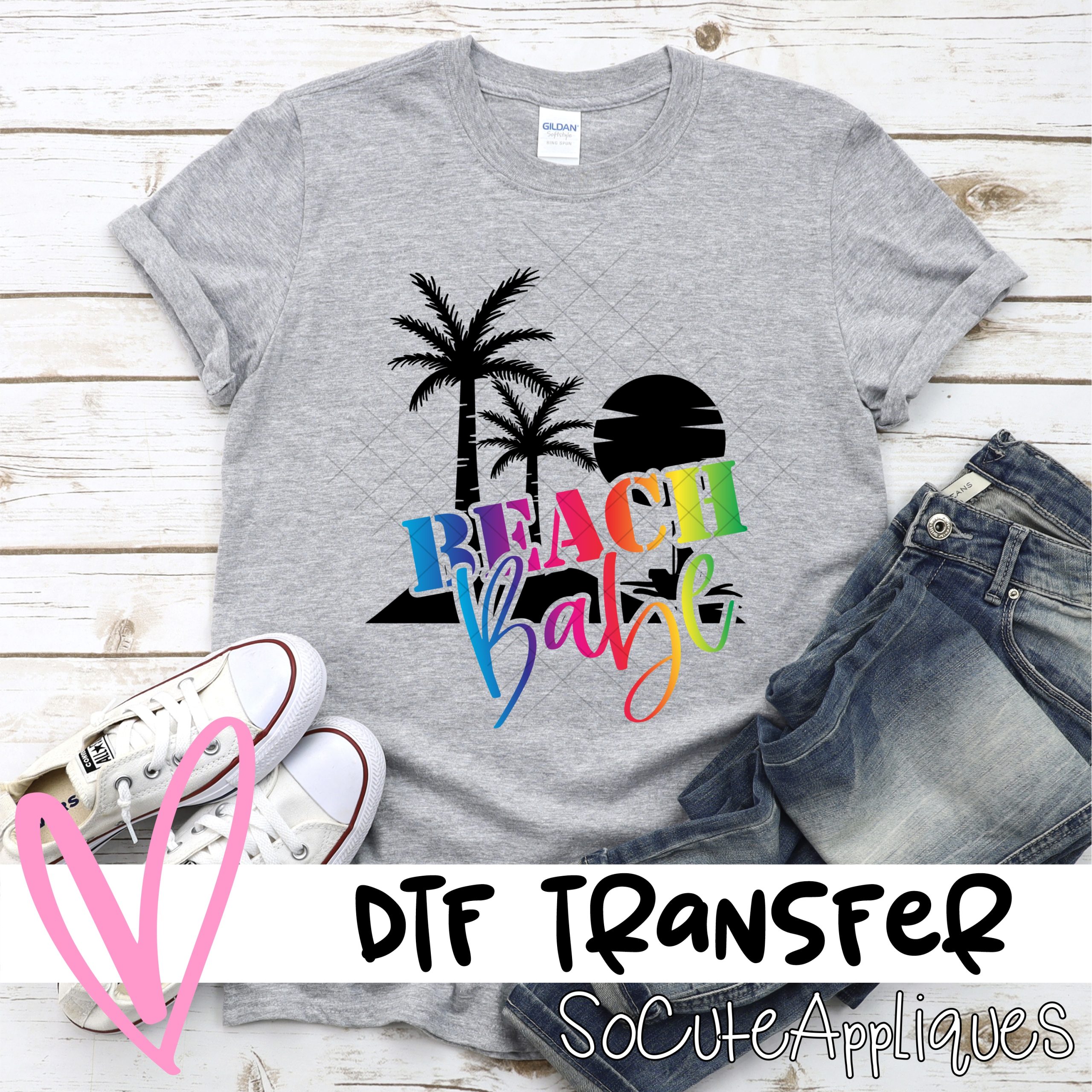 Beach babe PALM TREE *DTF* Transfer